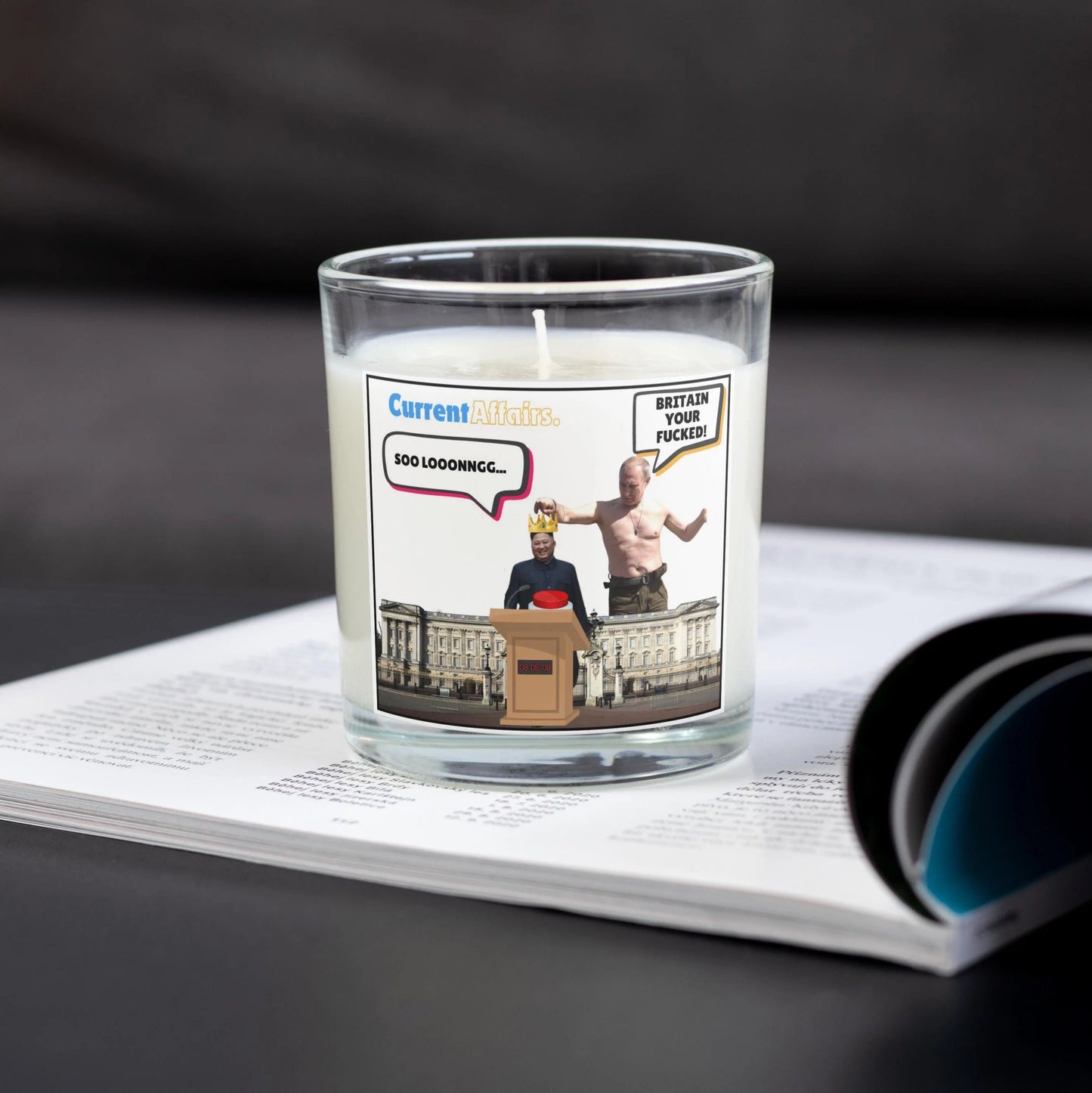 Vladimir Putin - Kim Jong Un Funny Personalised Candle MKTrends Co