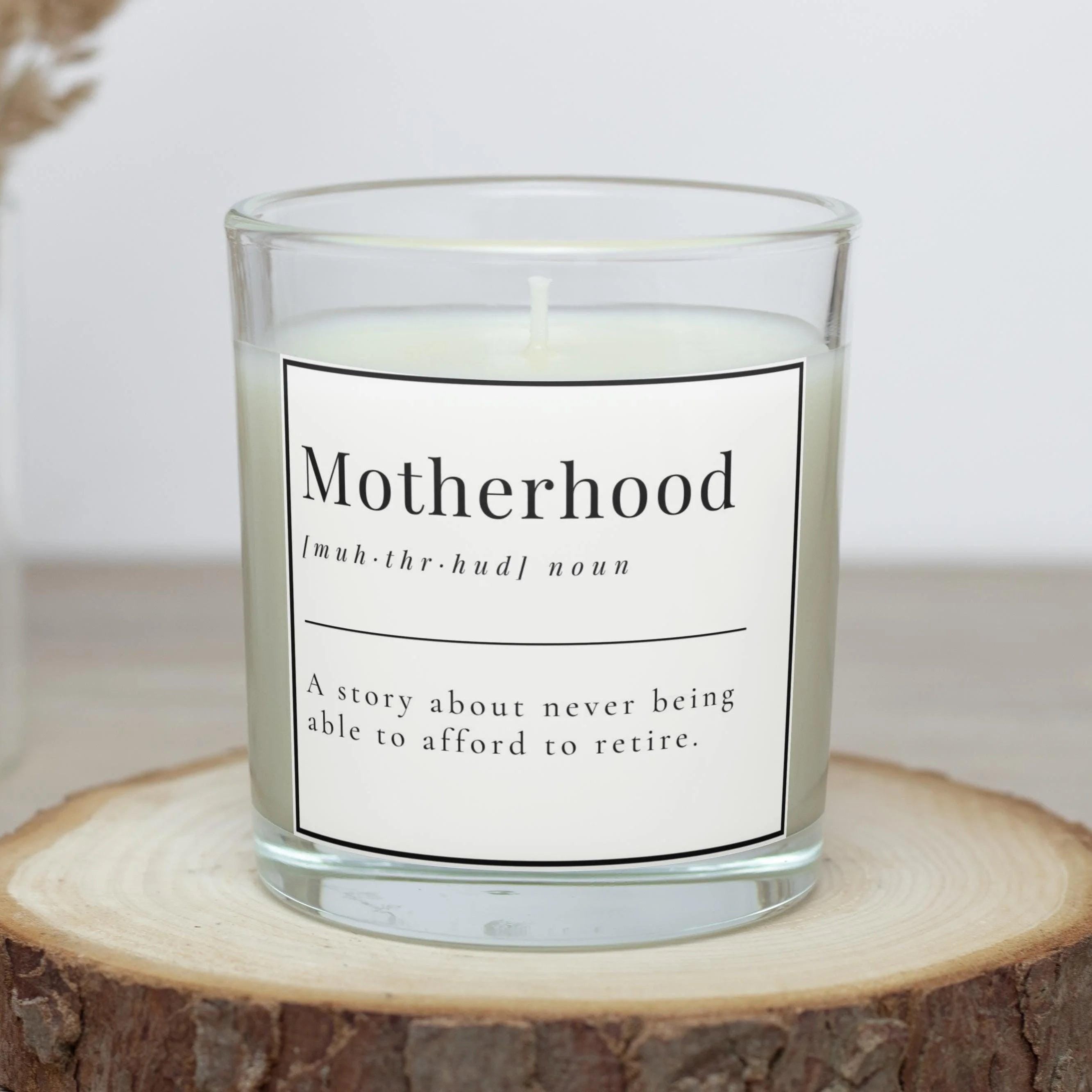 Motherhood Quote Personalised Candle | Mum Quote Gift | Mum Noun Message Gift | Mother Personalised Candle | Mum joke Gift | Funny mum Gift Etsy