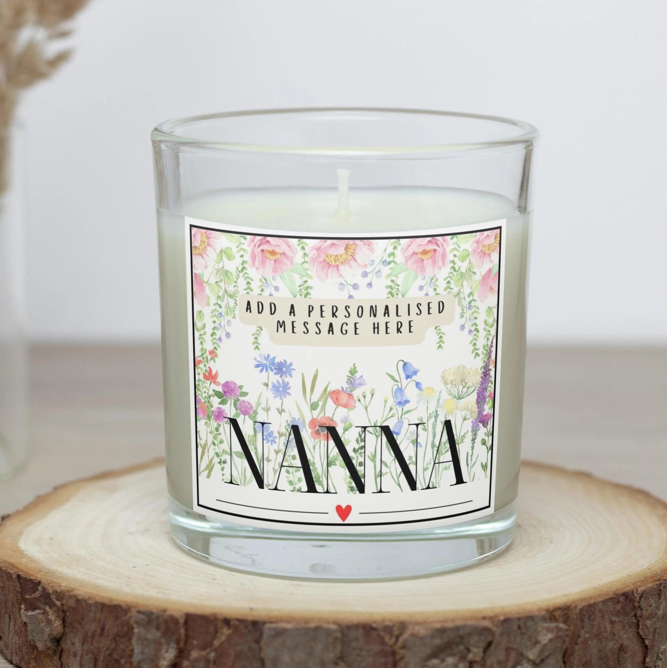 Nanna Message Personalised Candle Gift | Gift for Nanna | Nanna Flowers Message Gift | Nanna Christmas Gift | Nanna Custom Birthday Present Etsy