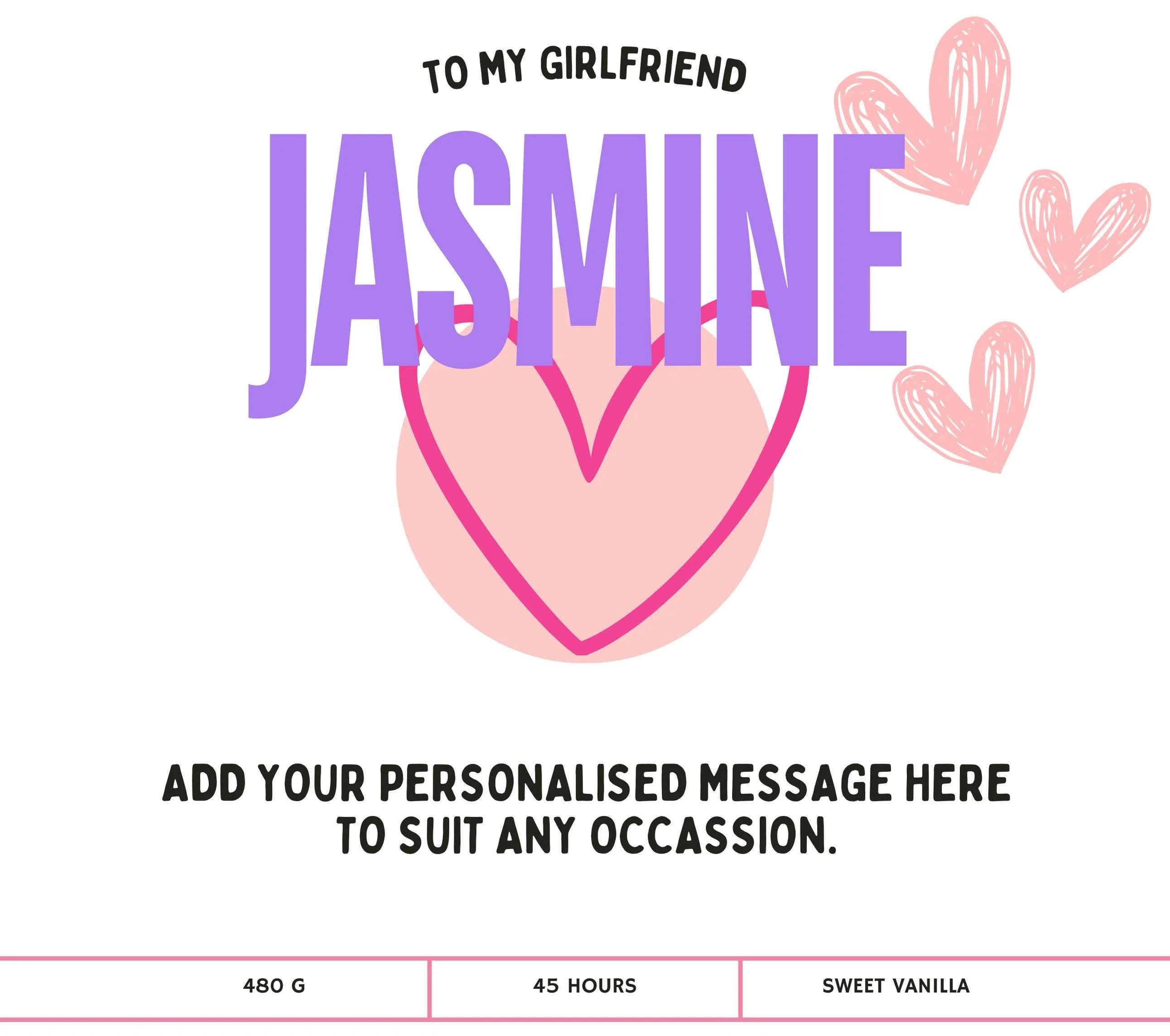 Girlfriend Name Message Personalised Candle | Girlfriend Gift | Anniversary Present | Valentine's Candle |  Christmas | Girlfriend Candle Etsy