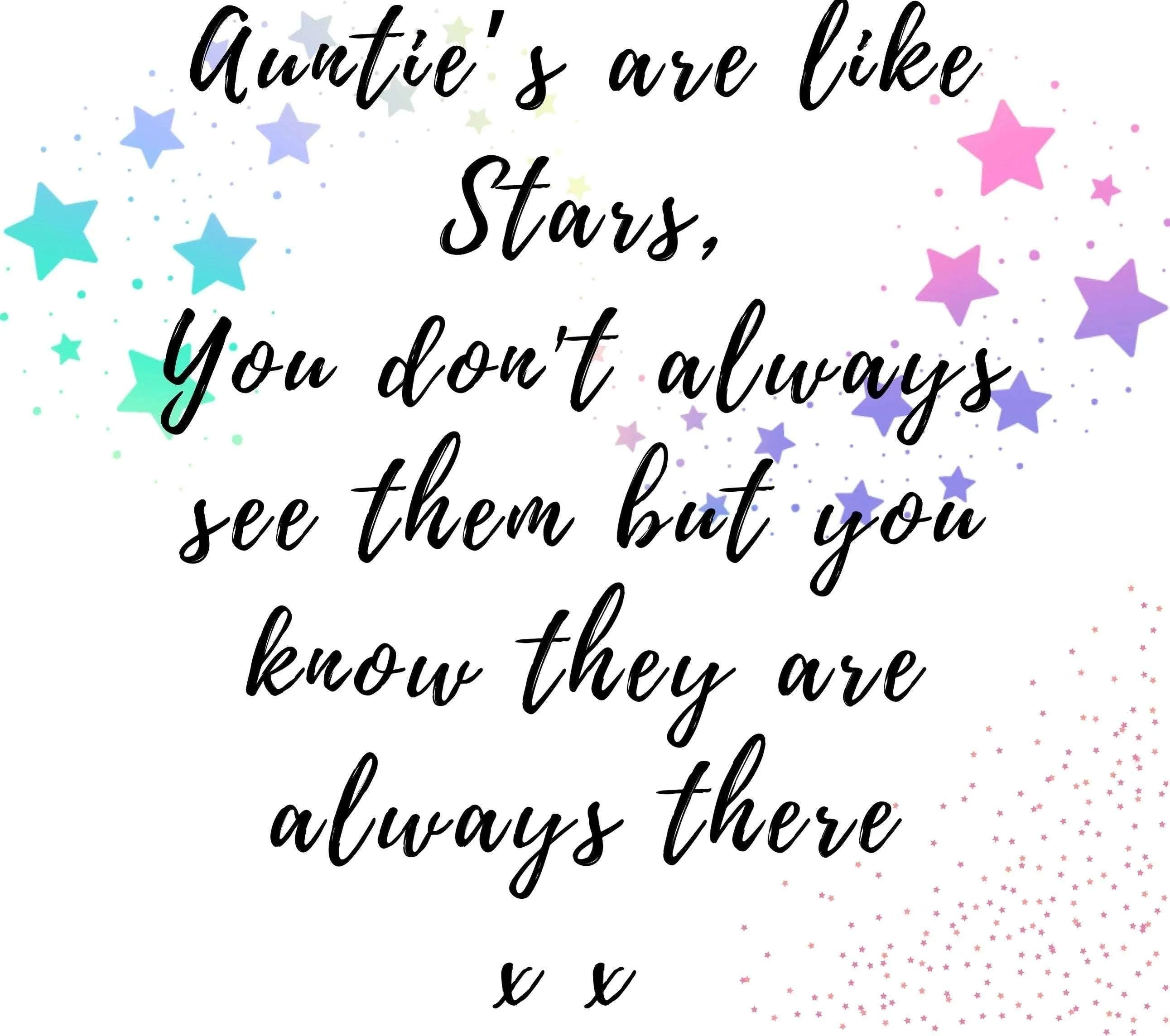 Aunties are Like Stars Personalised Candle Gift | Love You Auntie Gift | Thoughtful Gift for Auntie | Aunty Message | Aunt Quote Custom Gift Etsy