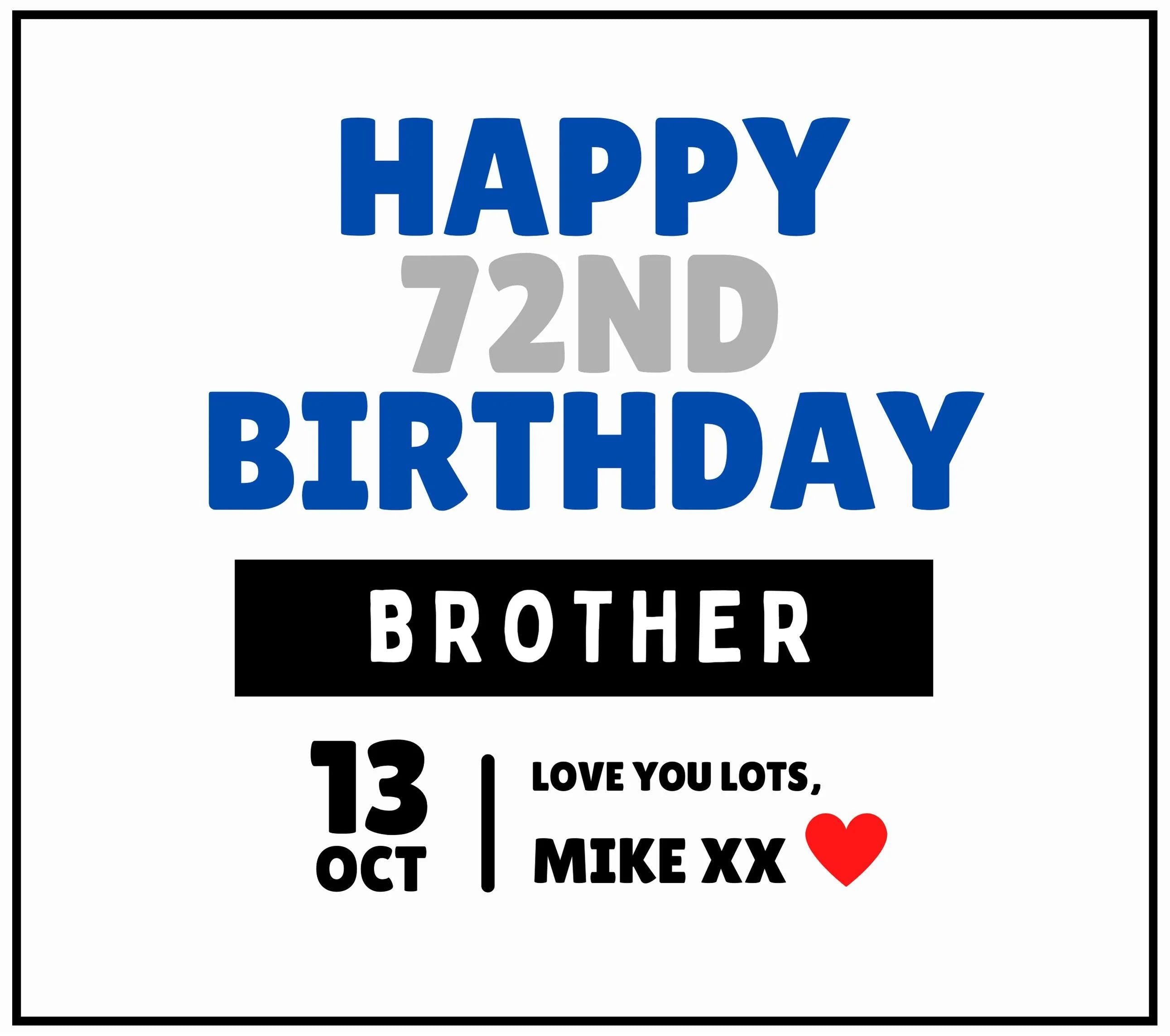 Happy Birthday Brother Personalised Candle | Any Age Brother Birthday Gift | Brother Milestone Age Candle 18th | 21st | 30th | 40th | 50th Etsy