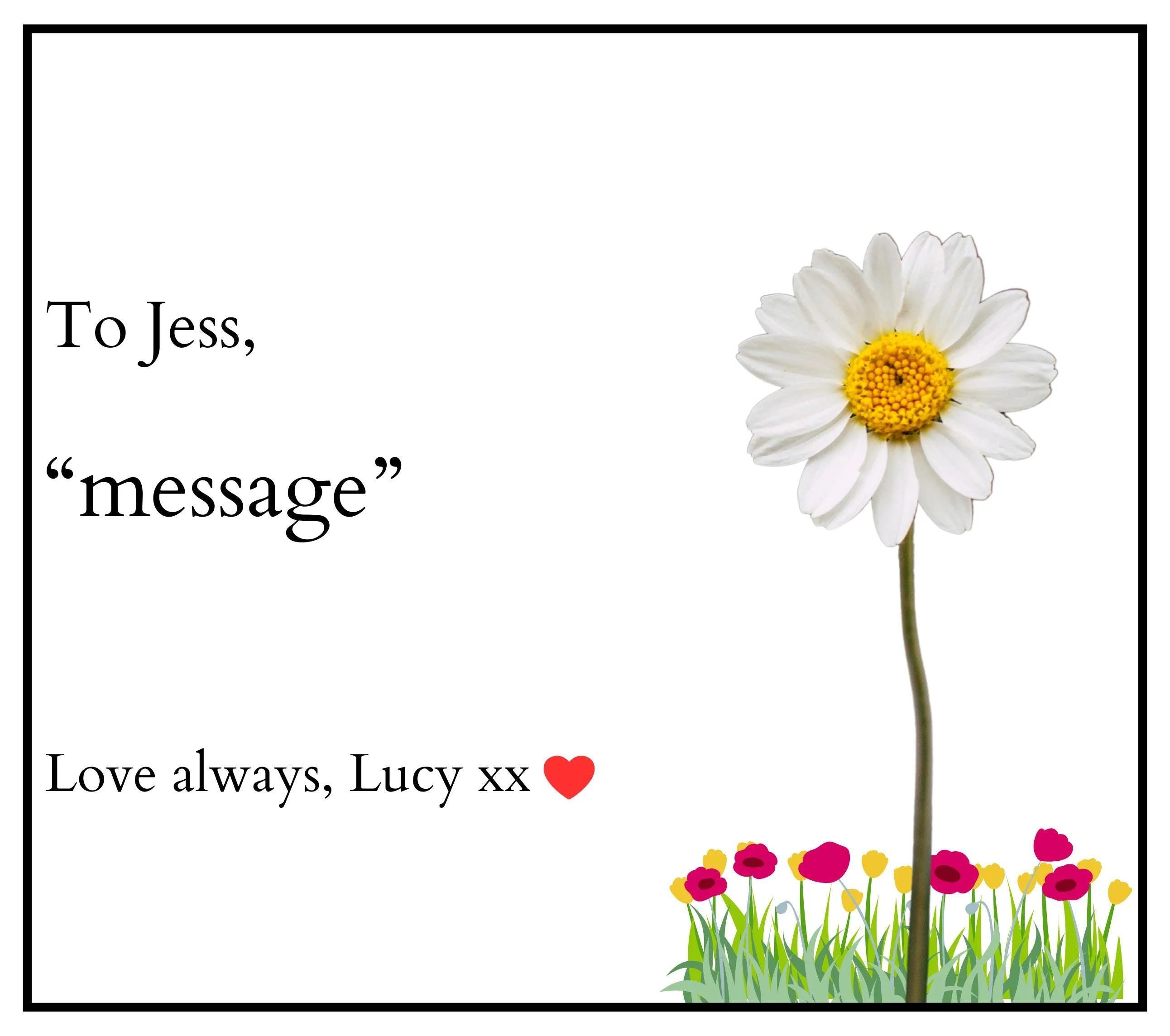 Girlfriend Message Flower Personalised Candle | Gift for Girlfriend | Wife Message Gift | Anniversary Candle | Sentimental Flower Gifts Etsy