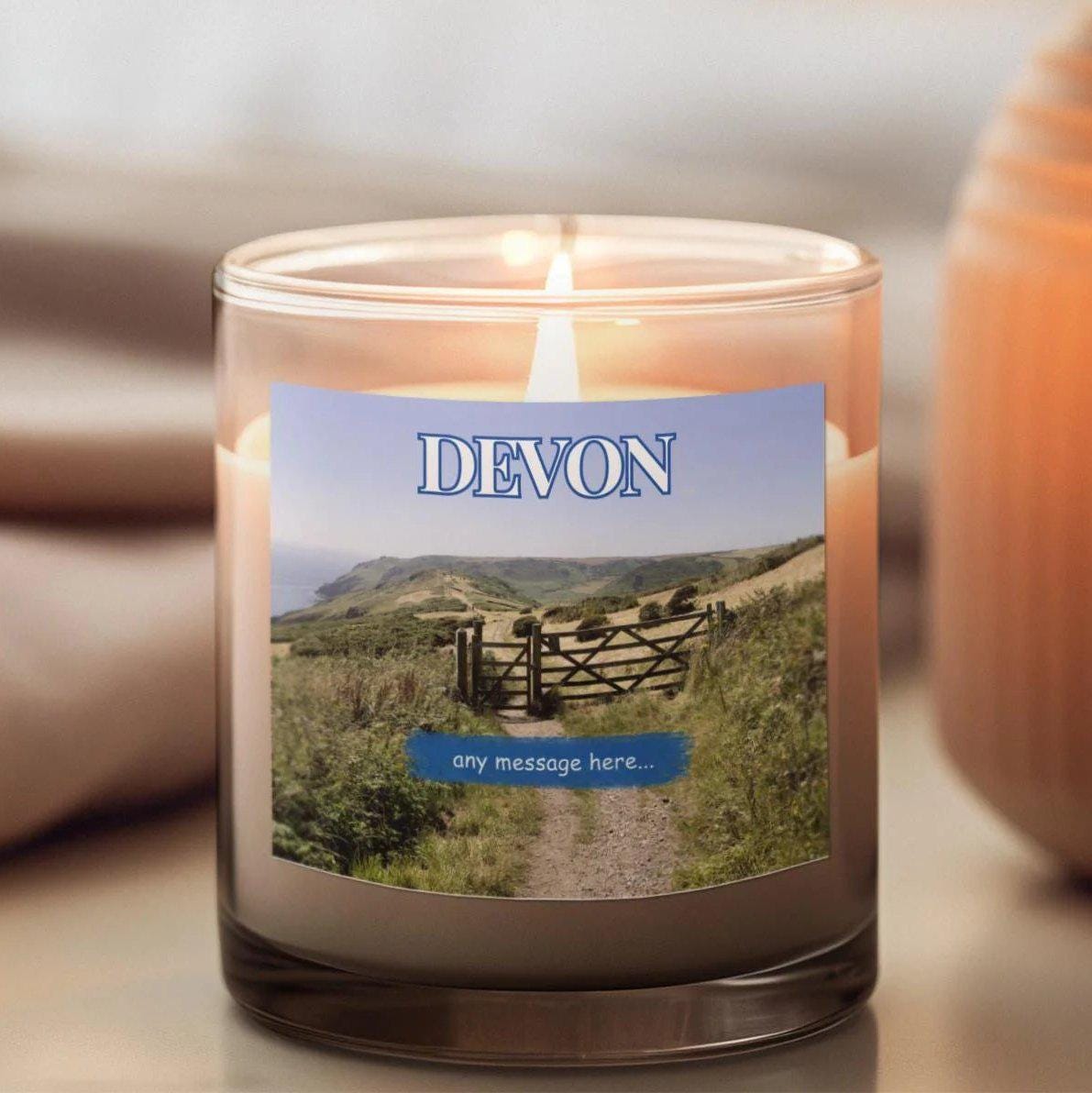 Devon Personalised Candle | Devon Gift | Devon Home Decor | Personalised Devon Gift | Devon Holiday Candle | Devon Memories Travel Gift Etsy