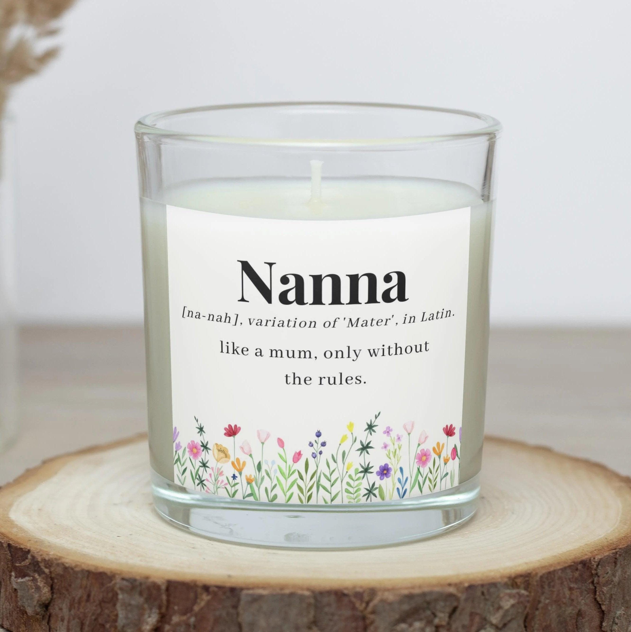 Personalised Nanna Noun Flowers Candle | Gift for Nanna | Grandma Gift | Gift for Nan | Nanny Candle | Nanna Birthday Gift | Noun Definition Etsy