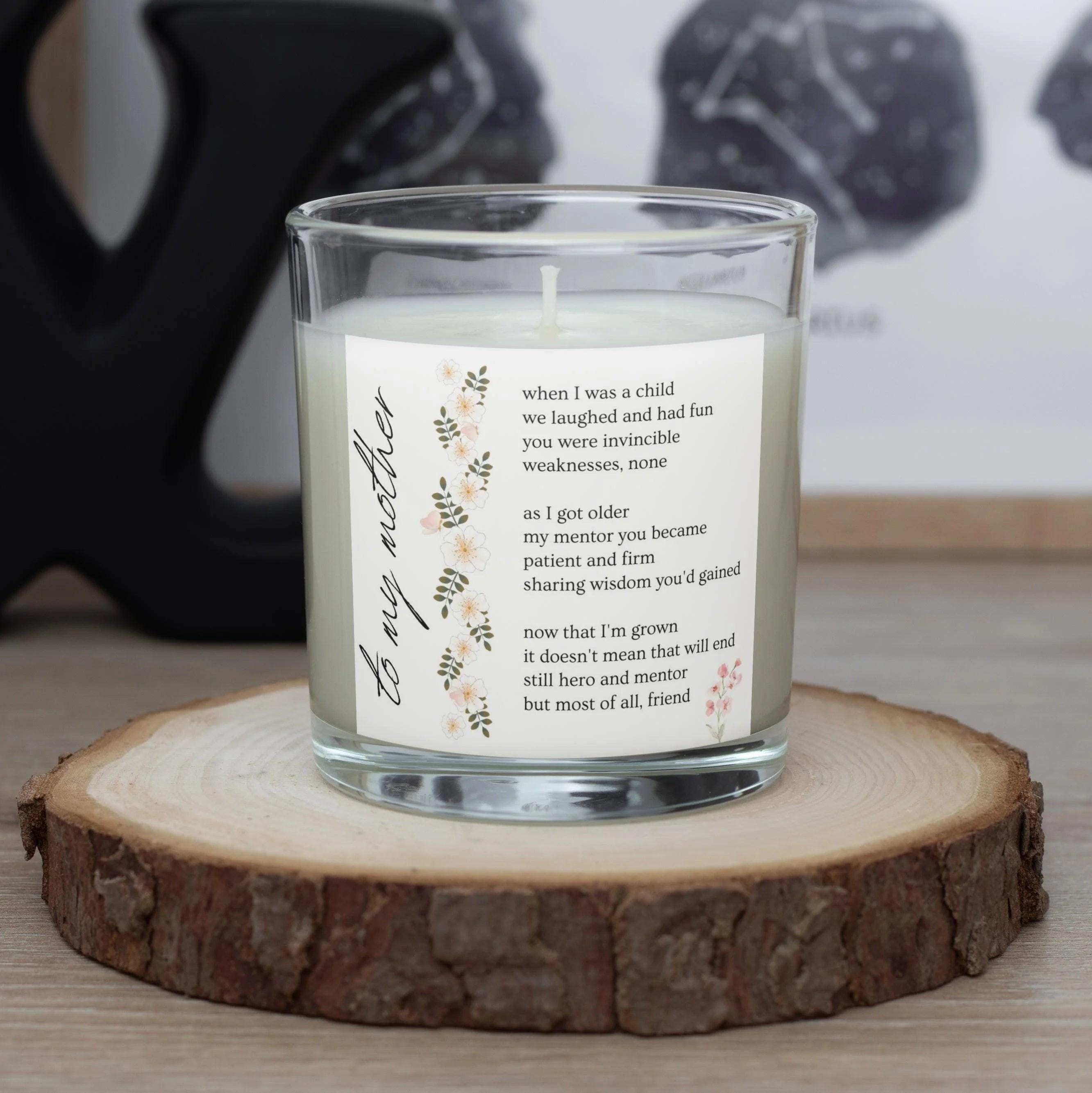 To My Mother Personalised Candle | Mum Quote Message Gift | To my Mum Candle | Personalised Mum Candle | Mum Birthday Gift | Mother's Day Etsy