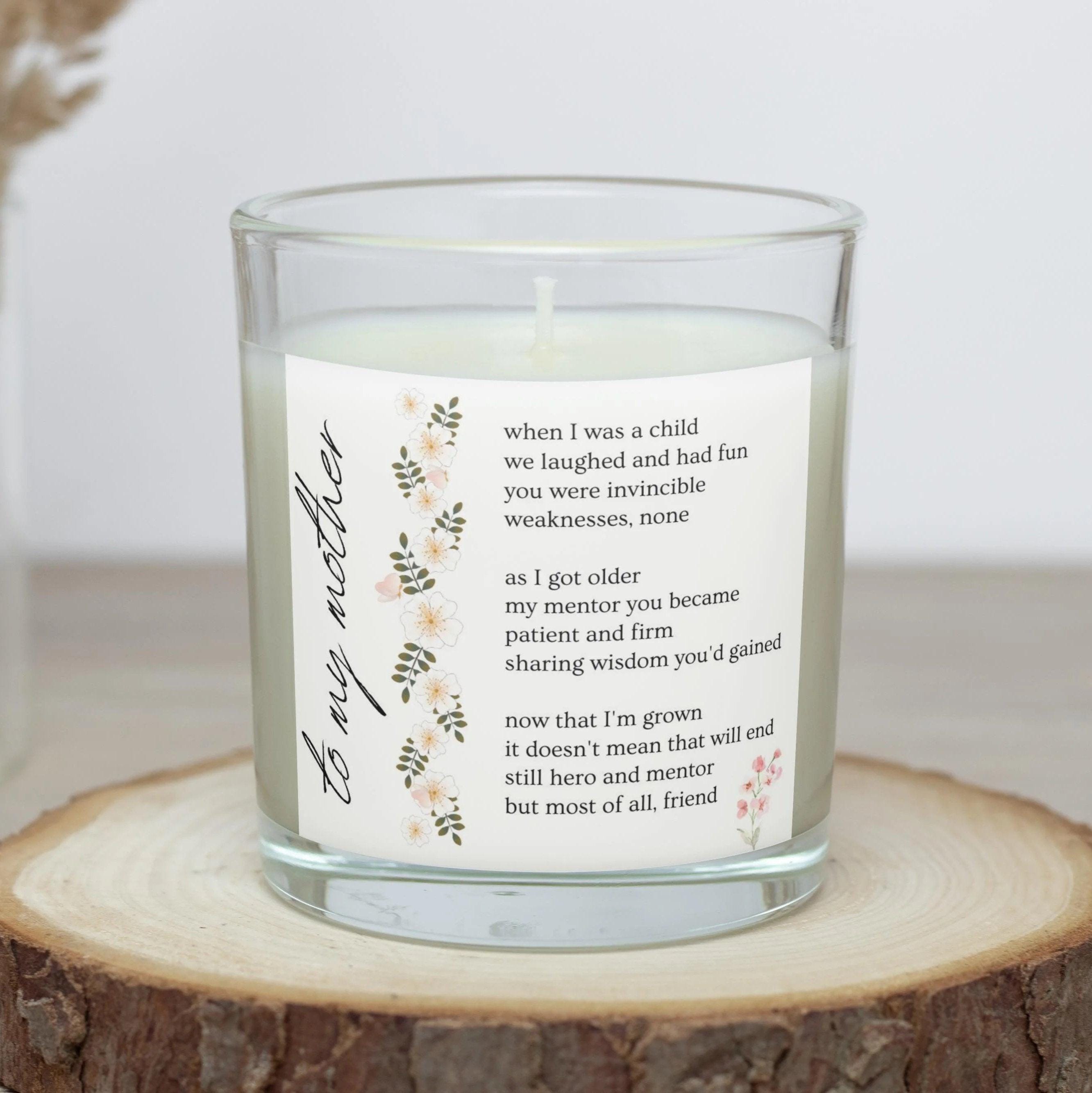 To My Mother Personalised Candle | Mum Quote Message Gift | To my Mum Candle | Personalised Mum Candle | Mum Birthday Gift | Mother's Day Etsy