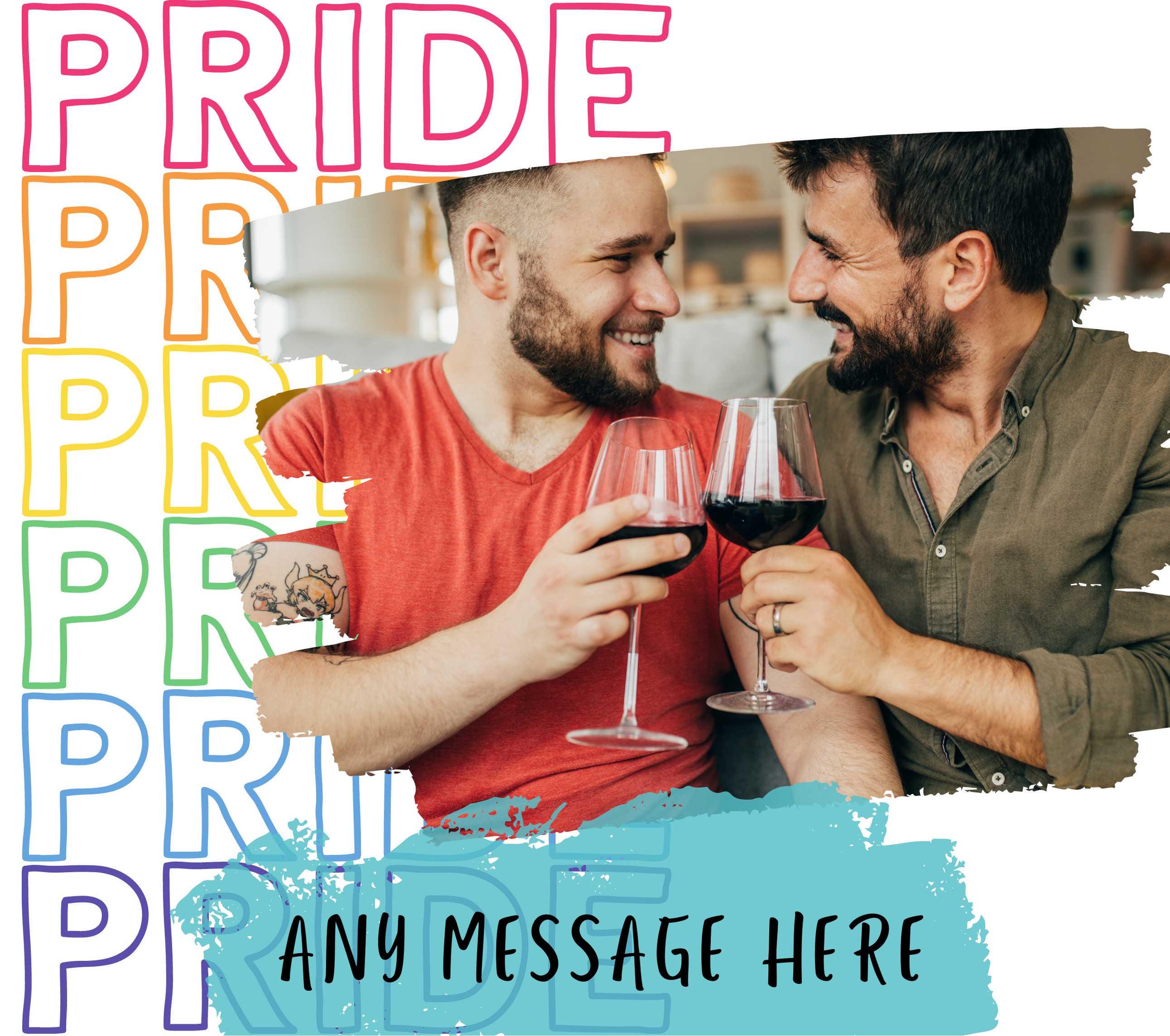 Gay Pride Personalised Photo Candle | LGBTQ Gift | Gay Photo Gift | Gift for Gay Couple | Photo Message Gift | Lesbian Gay Relationship Gift Etsy