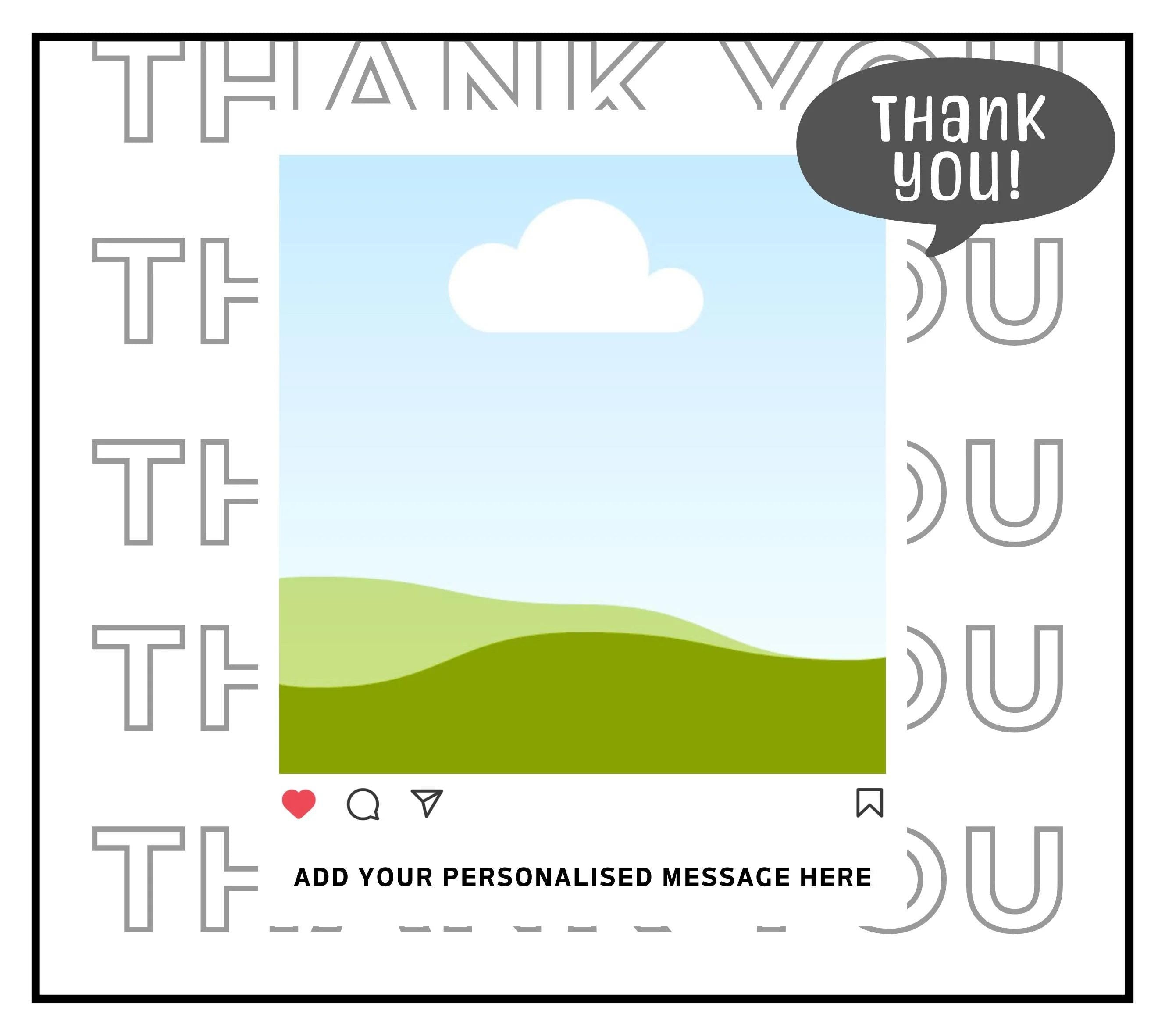 Instagram Photo Thank You Message Gift | Personalised Thank You Candle | Thank You Photo Gift | Appreciation Gift | Photo Thank You Candle Etsy