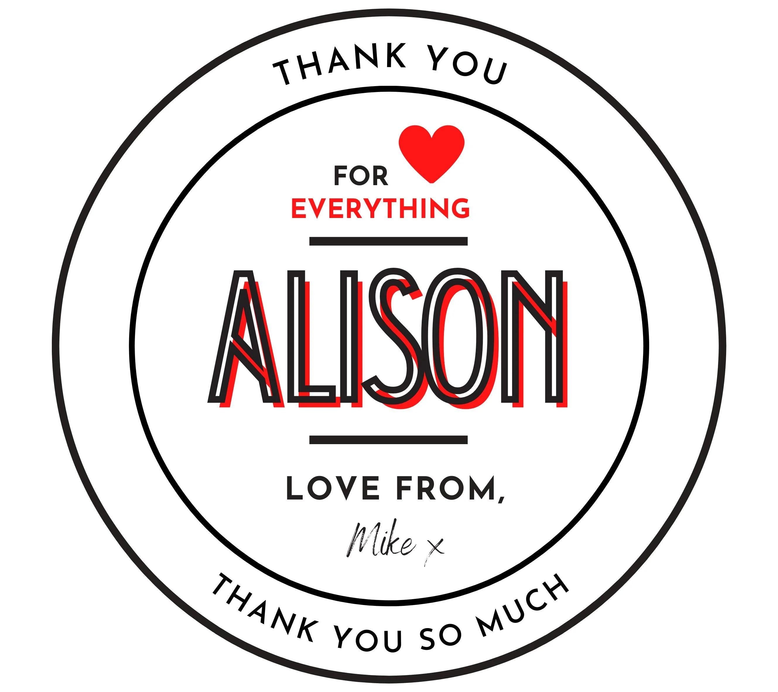 Thank You For Everything Personalised Candle | Thank You Gift | Name Message Candle | Thank You Gift | Appreciation | Gratitude Message Gift Etsy