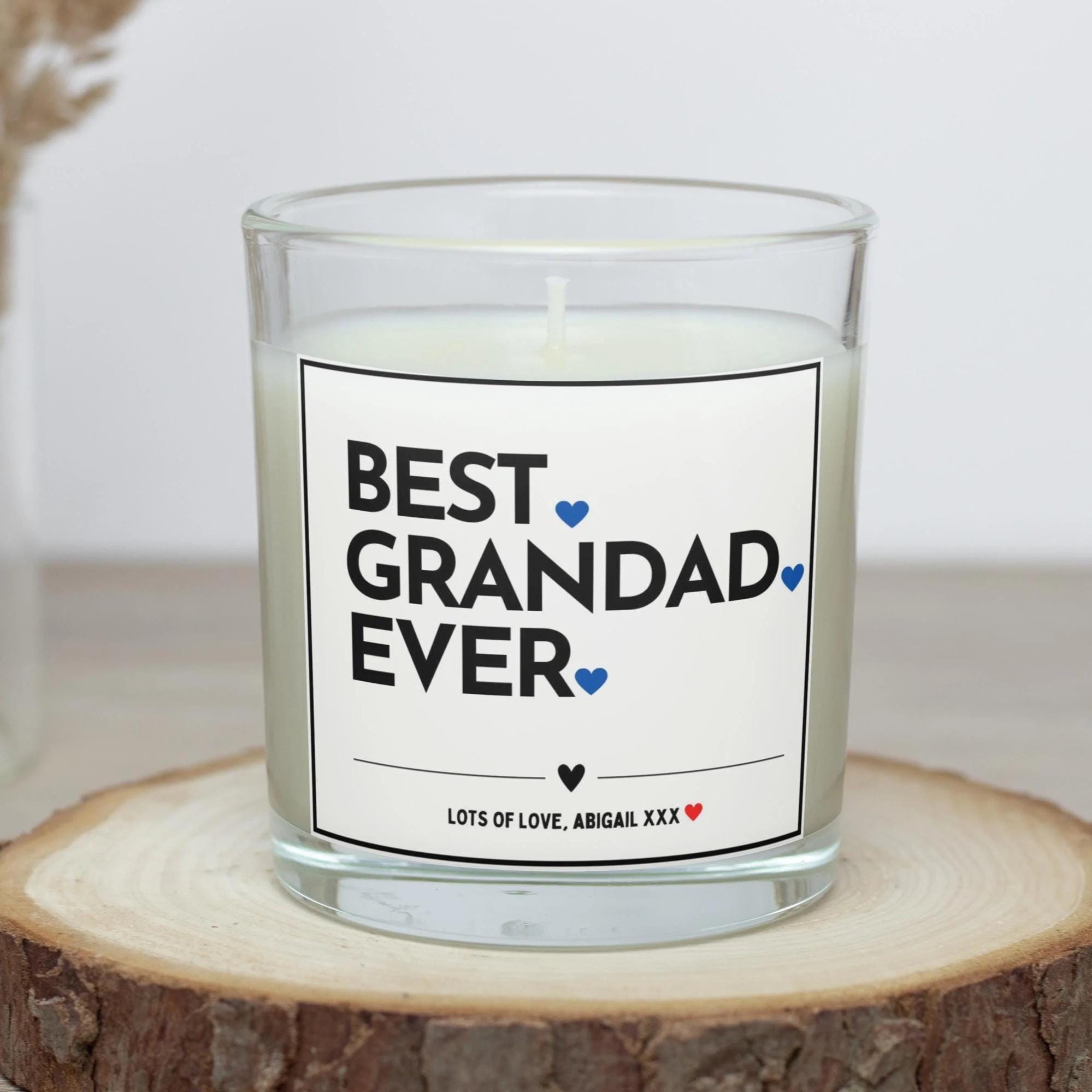 Best Grandad Ever Gift | Best Grandad Personalised Candle | Best Grandad Ever Candle in Glass Jar | Custom Message Grandad Personalised Gift Etsy