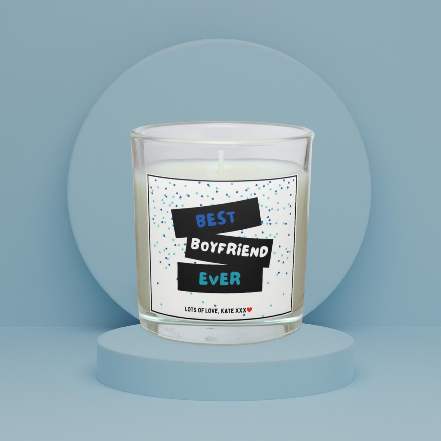 Best Boyfriend Ever Personalised Candle Gift | Cute Best Boyfriend | Anniversary Candle | Birthday Gift | Husband Gift | Custom Message Gift Etsy
