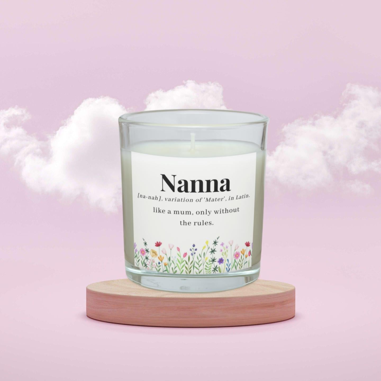 Personalised Nanna Noun Flowers Candle | Gift for Nanna | Grandma Gift | Gift for Nan | Nanny Candle | Nanna Birthday Gift | Noun Definition Etsy