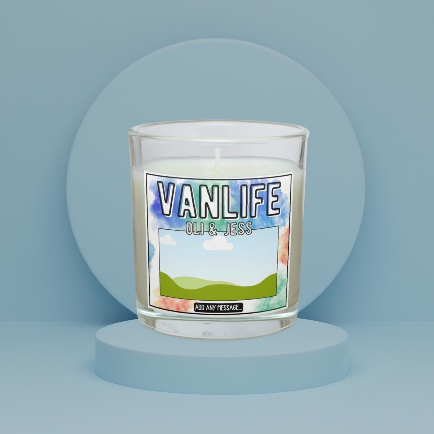 Vanlife Photo Personalised Candle | Vanlife Decorations | Photo gift for Vanlifer | Road Trip Gift | Personalised Photo Message Candle Gift Etsy