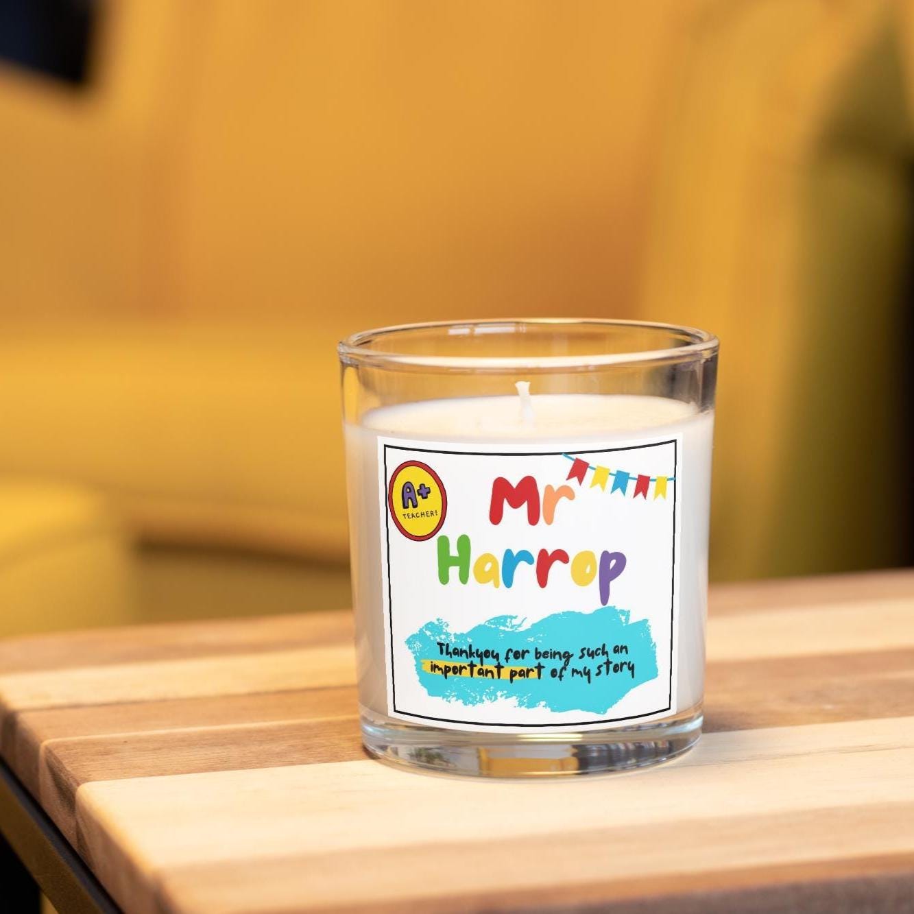 Thank You Teacher Personalised Candle | Favourite Teacher Gift | Thank You Teacher Gift | Candle for School Teacher | End of Term Teacher Etsy