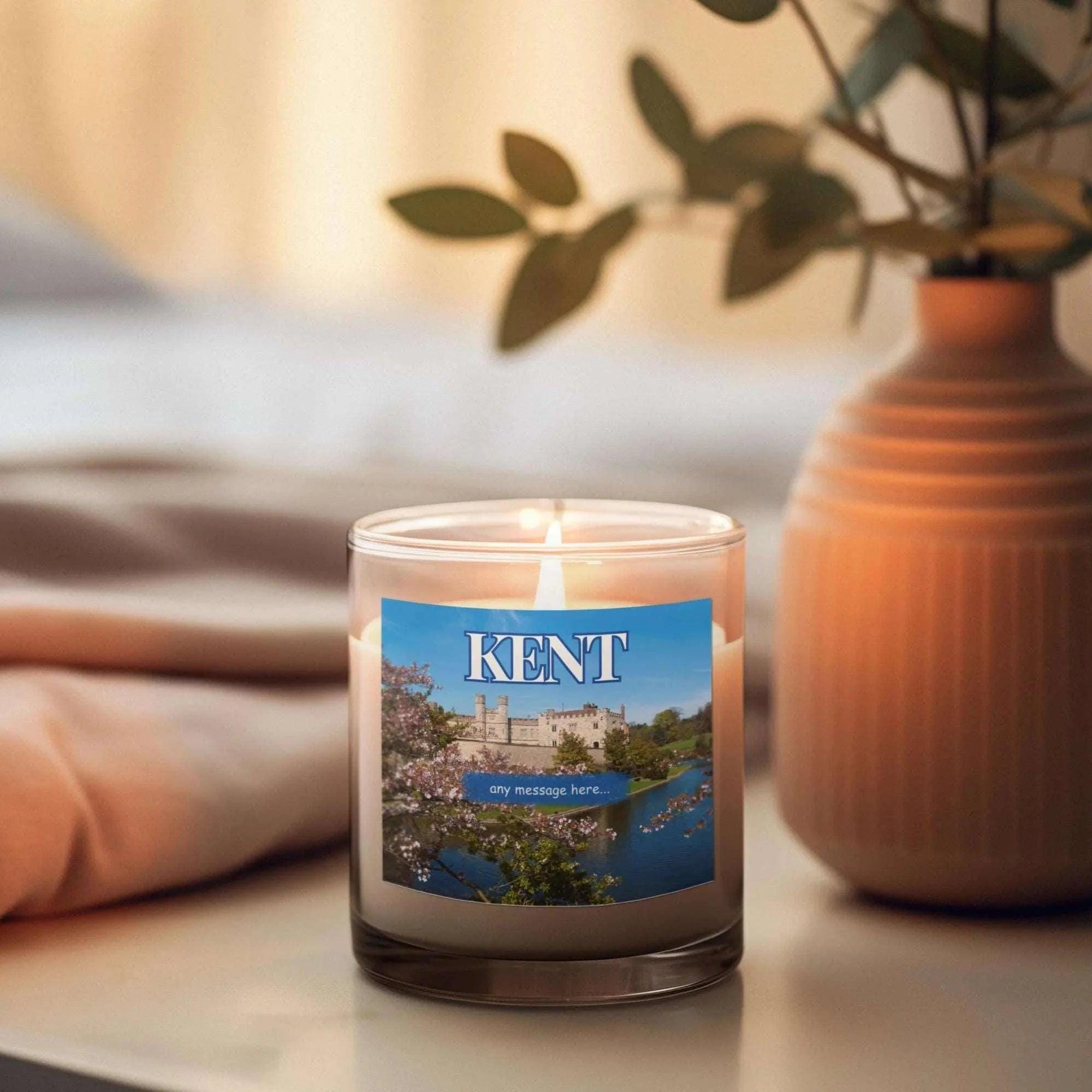 Kent Personalised Candle | Kent UK Travel Candle | Kent Travel Gift | Kent Countryside Gift | Scenic Kent Candle | Kent Keepsake Candle Gift Etsy