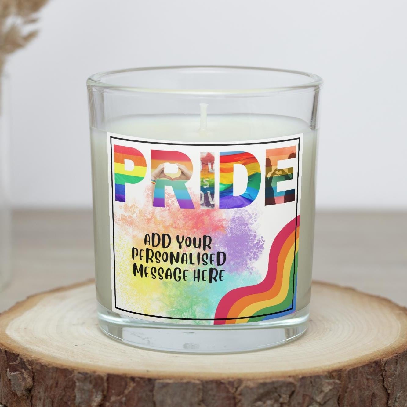 Pride Message Personalised Candle | LGBTQ Gifts | PRIDE | Gifts for Pride | Gay Pride Candle | Celebrating Pride | Lesbian Pride Candle Gift Etsy