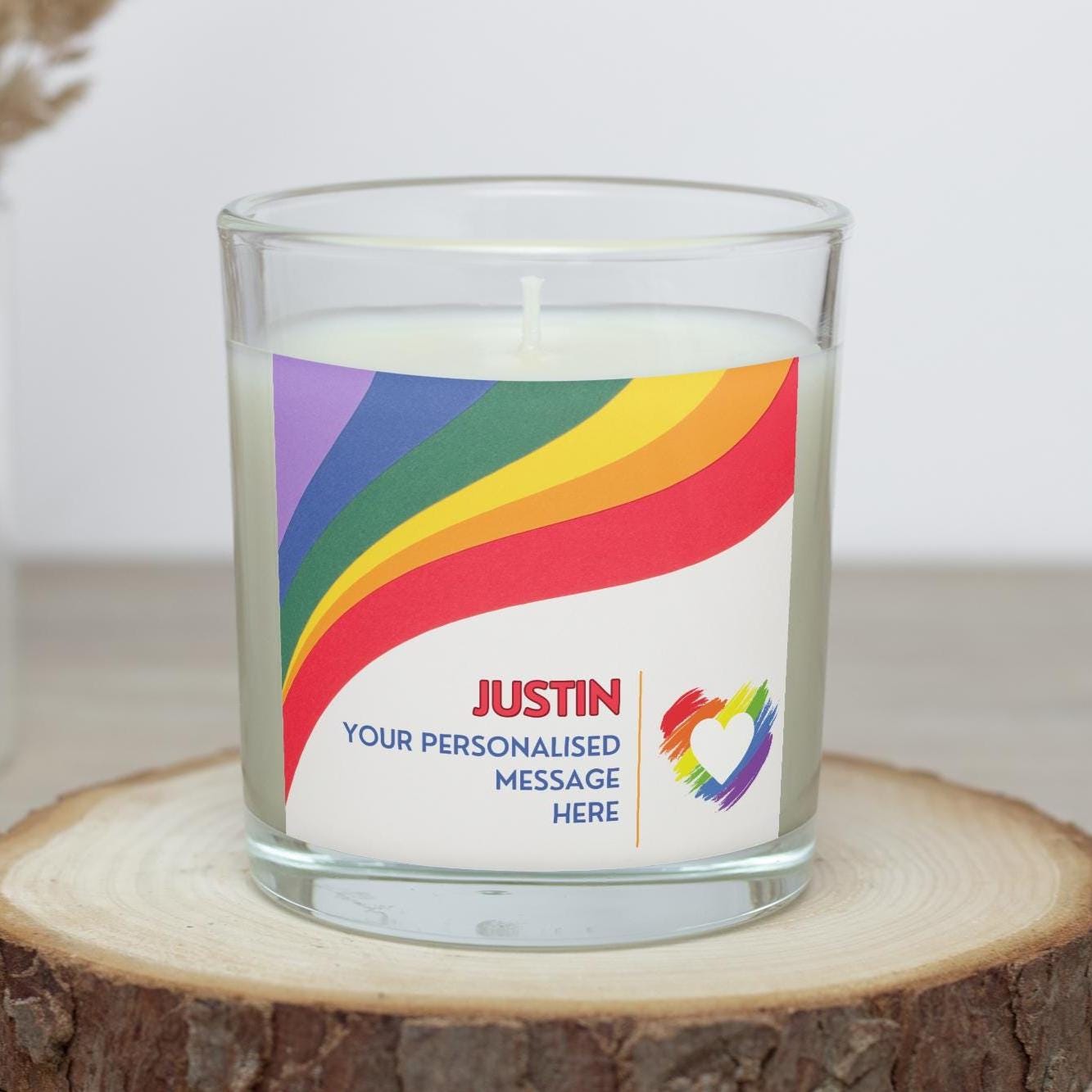 Love Is Love Personalised Photo Candle | LGBTQ Gifts | Gay Pride Photo Gift | Gay Relationship Gift | Personalised Photo and Message Gift Etsy