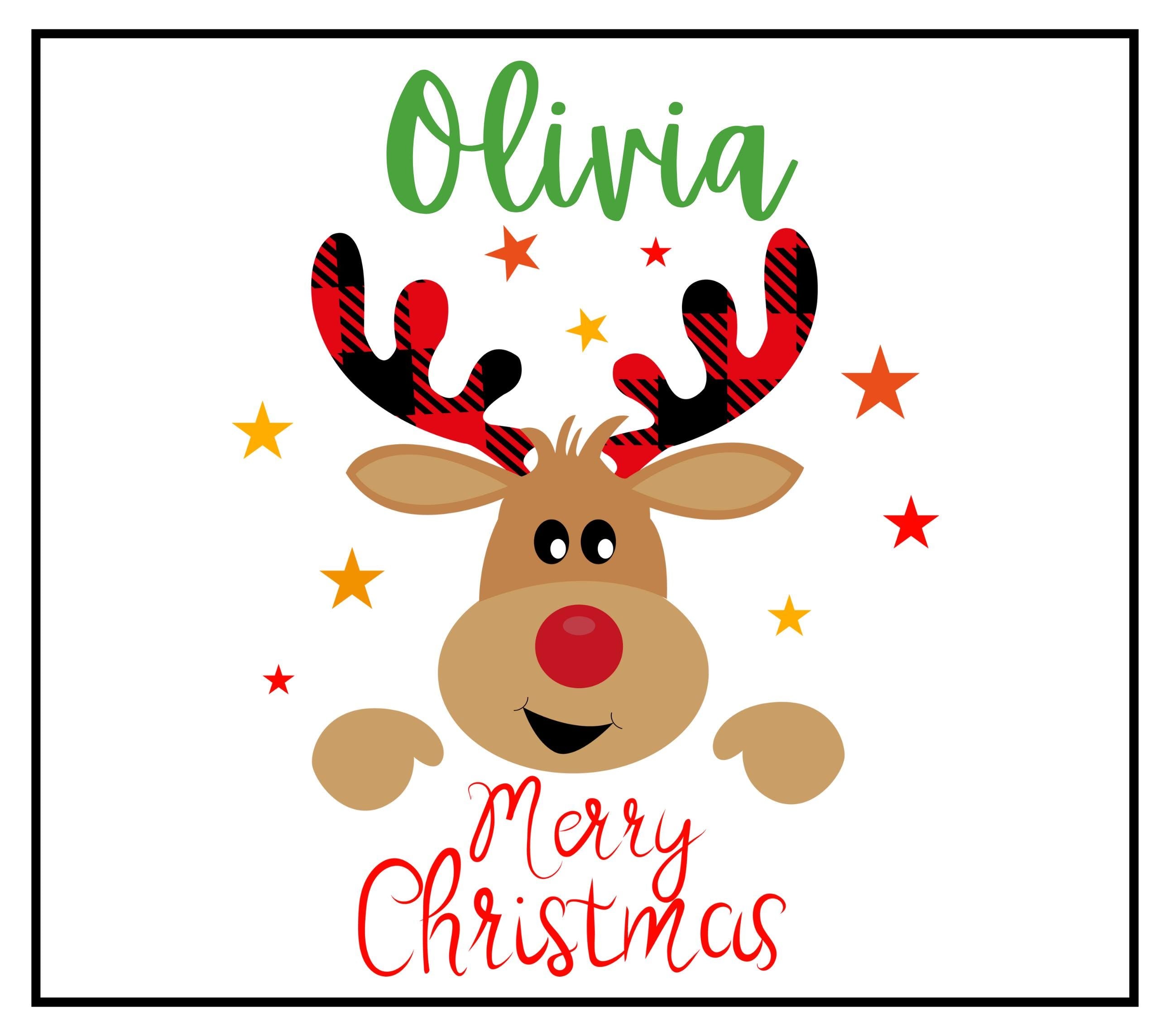 Merry Christmas Reindeer Name Candle | Personalised Candle | Reindeer Name Message Gift | Christmas Decoration | Cute Festive Name Candle Etsy