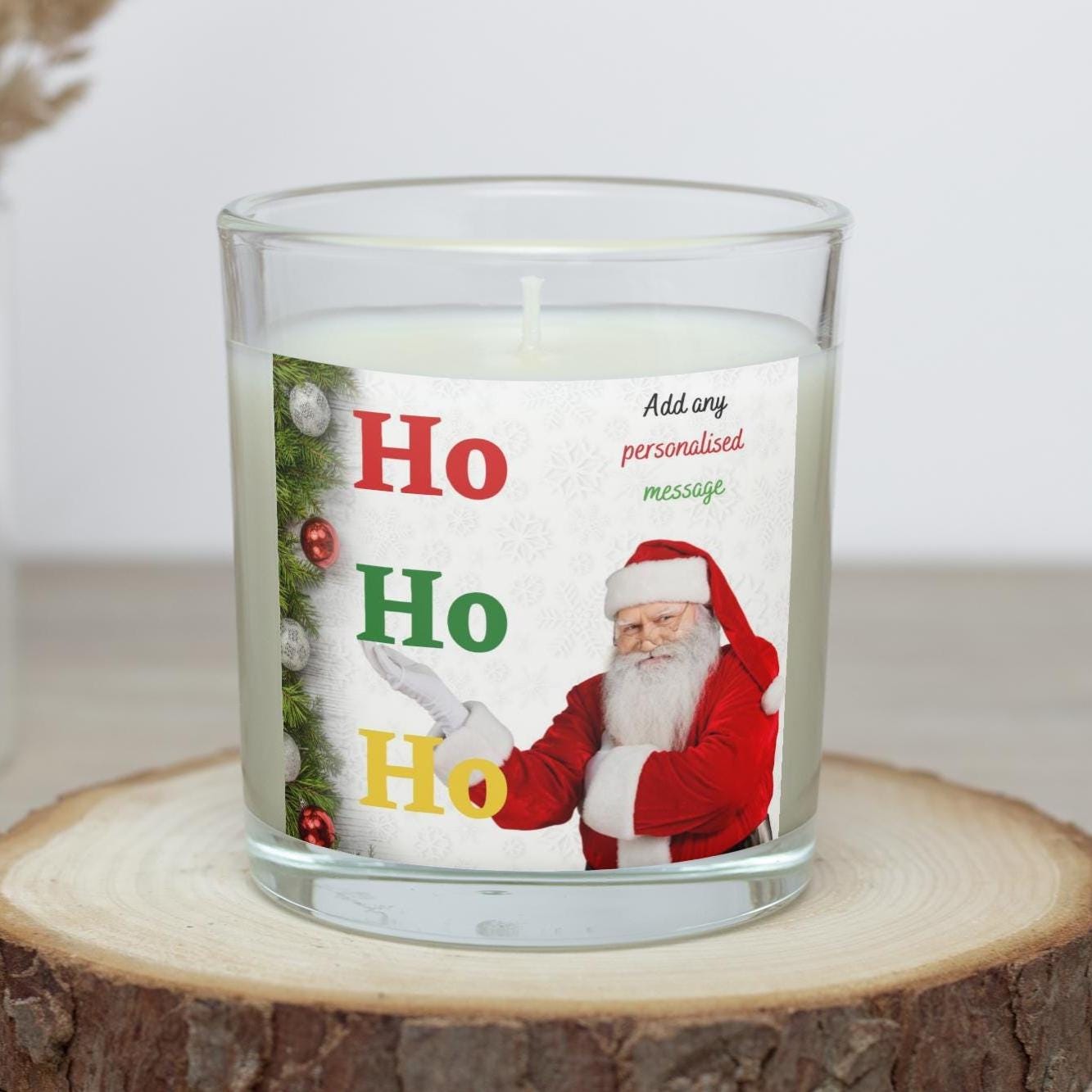 Ho Ho Ho Santa Message Personalised Candle | Christmas Message Gift | Secret Santa Gift | Festive Decoration | Funny Santa Christmas Message Etsy