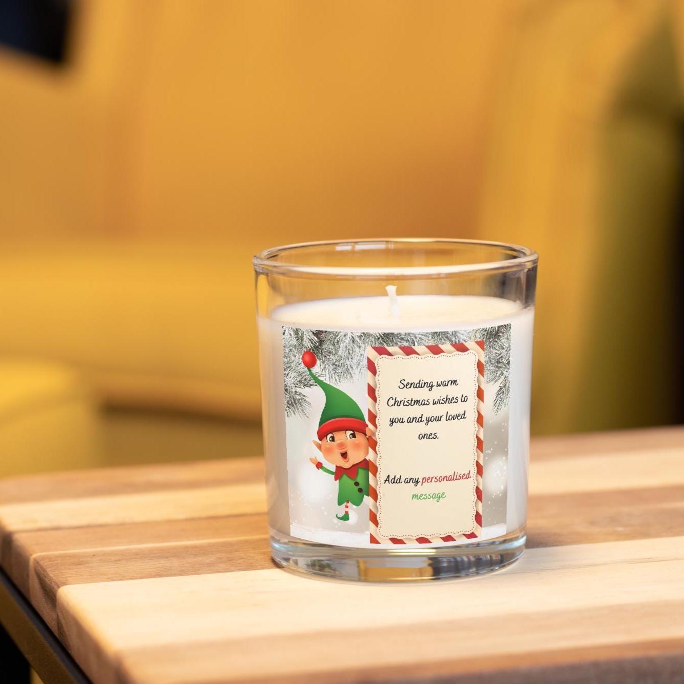Christmas Message Personalised Candle | Fun Christmas Decoration | Cute Christmas Message Gift | Christmas Countdown Candle | Custom Candle Etsy