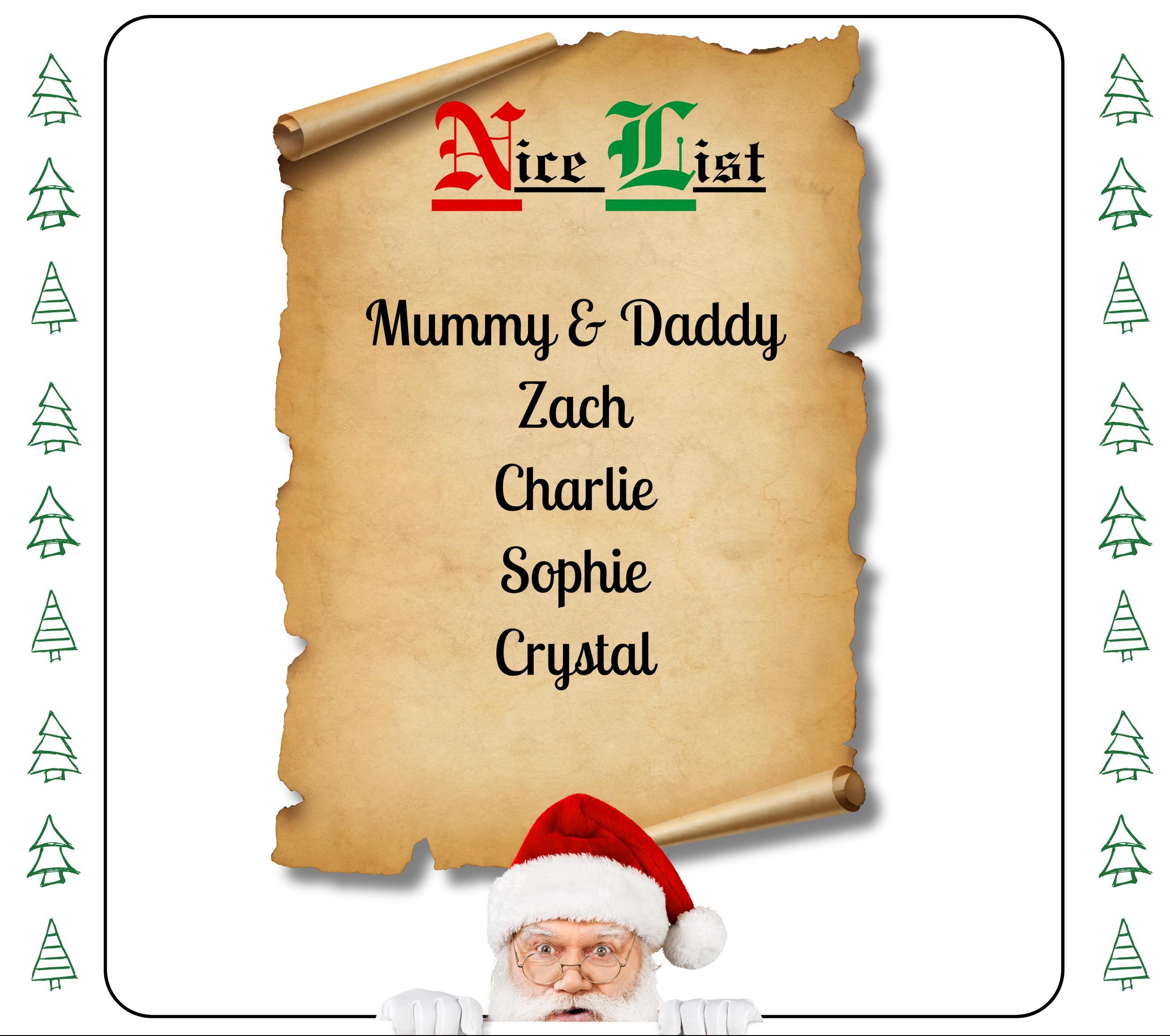 Christmas Nice List Personalised Candle | Custom Nice List Gift | Novelty Santa Nice List Christmas Gift for Family | Christmas Decoration Etsy