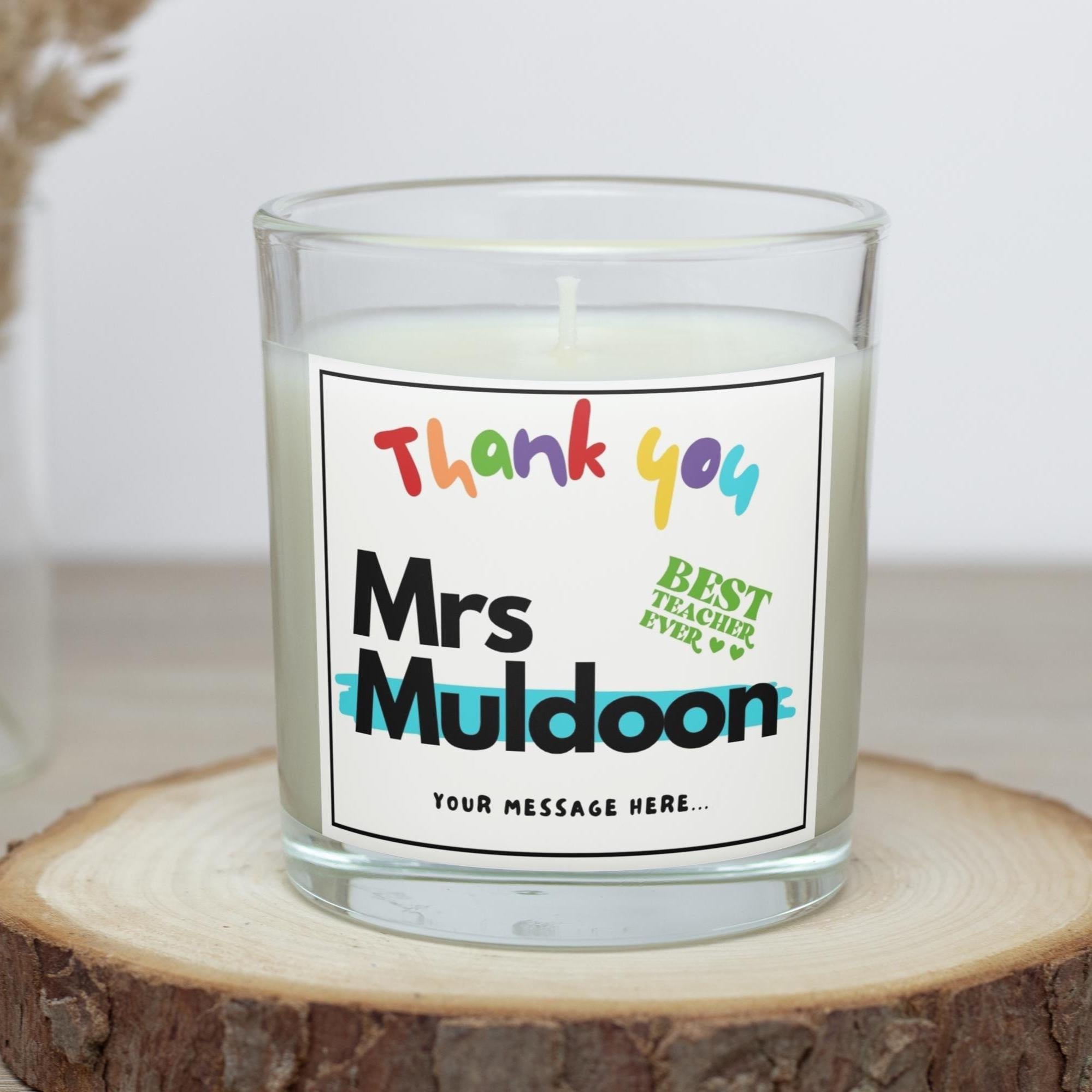 Thank You Teacher Personalised Candle | Gift for Teacher | Thank You Teacher Gift | Teacher School Gift | End of Year Teacher Appreciation Etsy