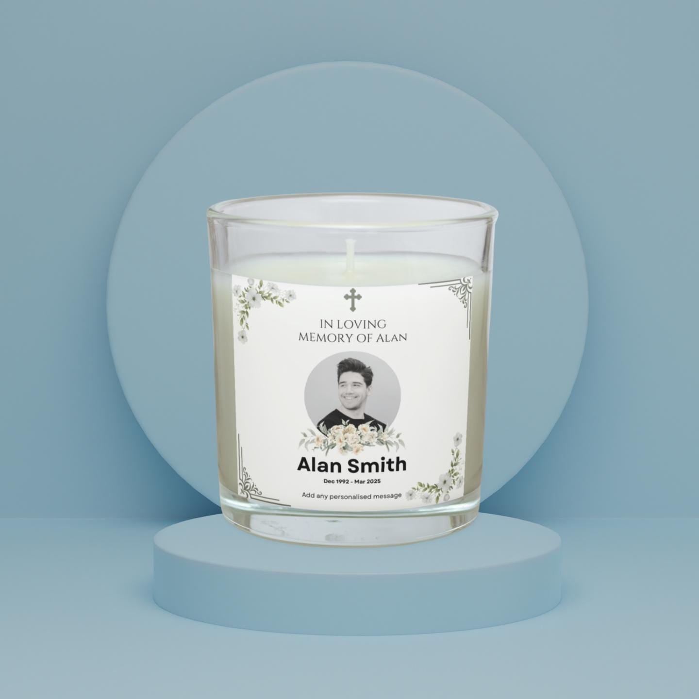 Memorial Name & Photo Personalised Candle, Remembrance Gift, Memorial Candle, Sympathy Candle Gift, Bereavement, Memory Photo Message Gifts Etsy