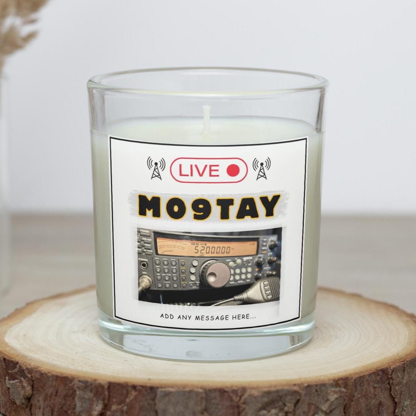 Ham Radio Personalised Candle | Amateur Radio Operator Gift | Radio Shack Décor | Ham Radio Enthusiast Gift | CQ Call Sign | Amateur Radio Etsy