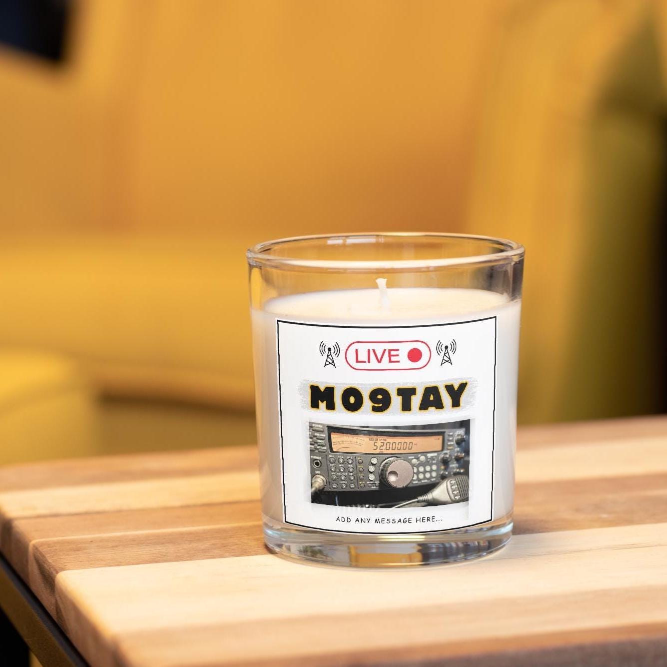 Ham Radio Personalised Candle | Amateur Radio Operator Gift | Radio Shack Décor | Ham Radio Enthusiast Gift | CQ Call Sign | Amateur Radio Etsy