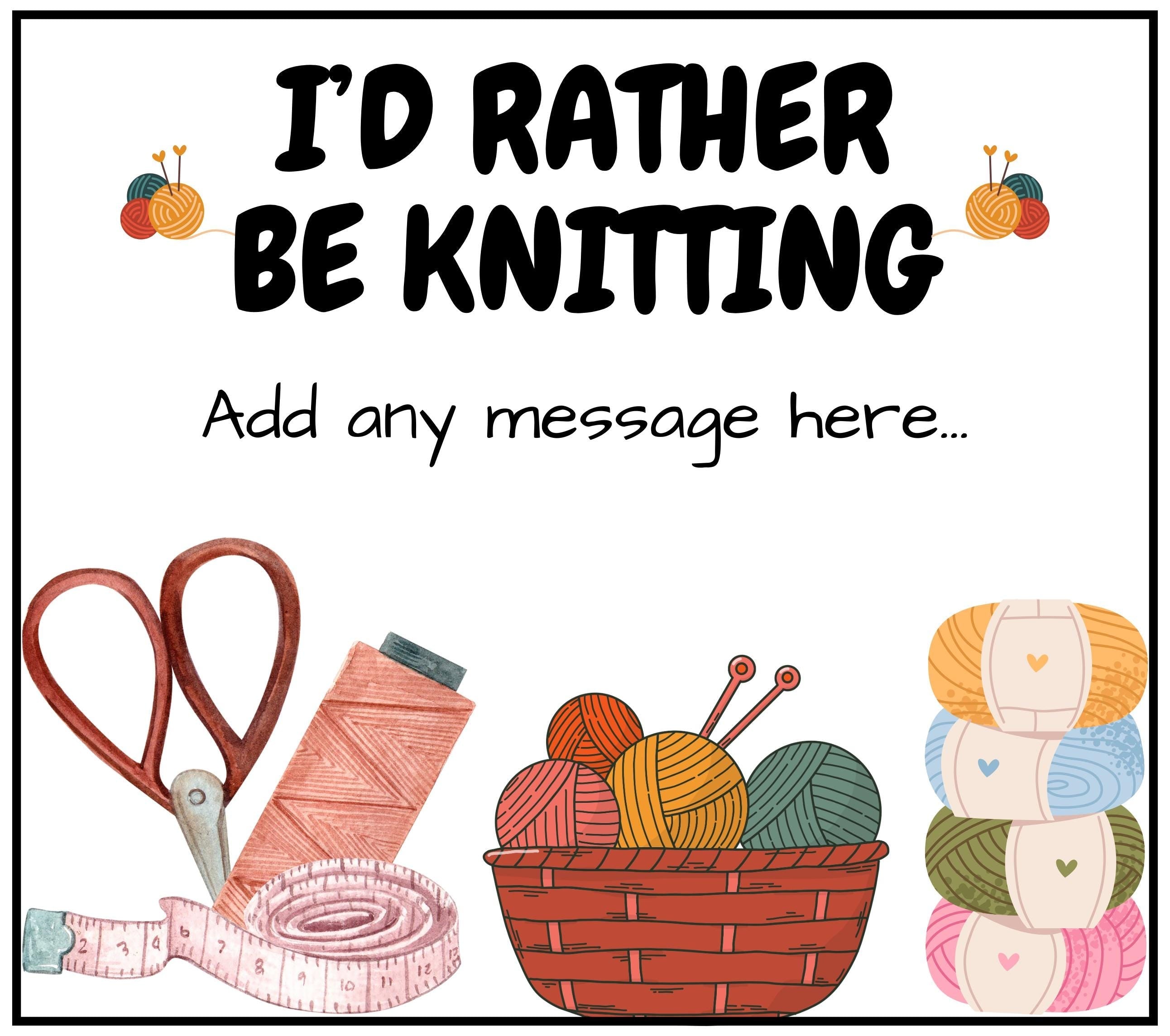 Rather Be Knitting Personalised Candle | Gift For Knitting | Knitting Room Décor | Knitting Lover Gift | Custom Knitting Message Candle Gift Etsy