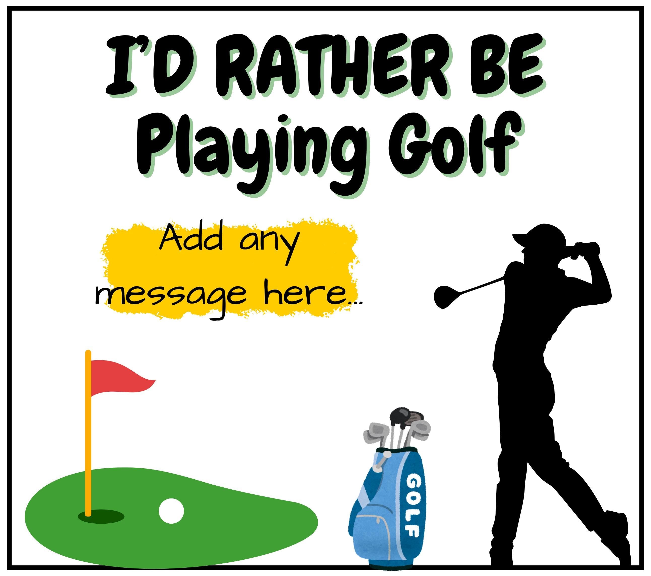 Rather Be Playing Golf Personalised Candle | Gift for Golf | Golf Playing Gift | Custom Golfing Message Gift | Golf Secret Santa | Birthday Etsy