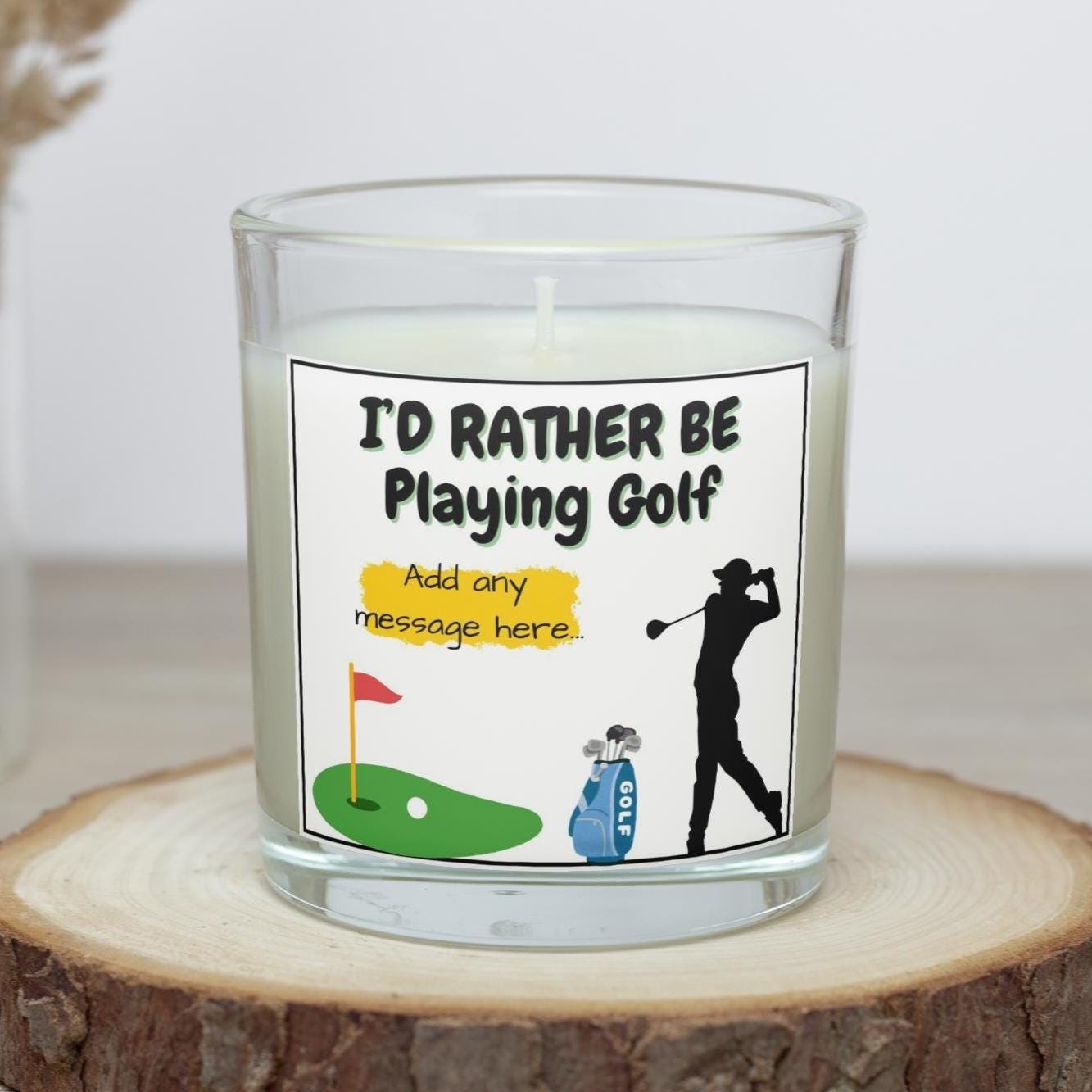 Rather Be Playing Golf Personalised Candle | Gift for Golf | Golf Playing Gift | Custom Golfing Message Gift | Golf Secret Santa | Birthday Etsy