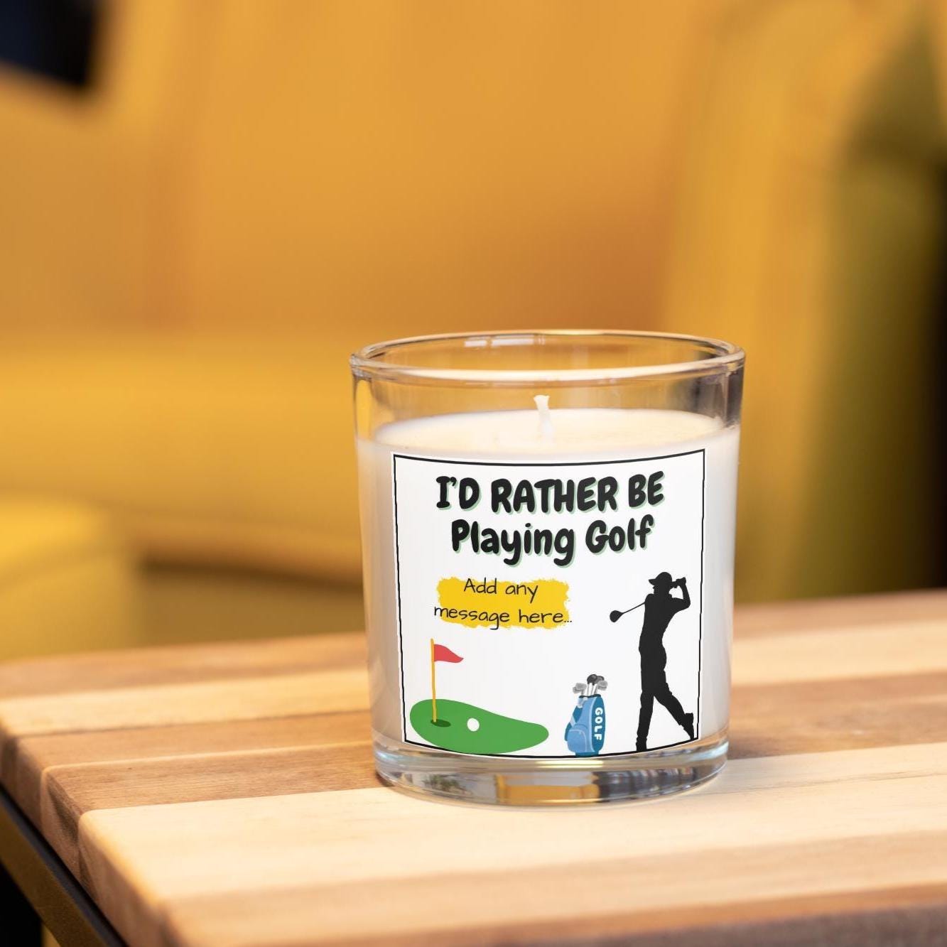 Rather Be Playing Golf Personalised Candle | Gift for Golf | Golf Playing Gift | Custom Golfing Message Gift | Golf Secret Santa | Birthday Etsy