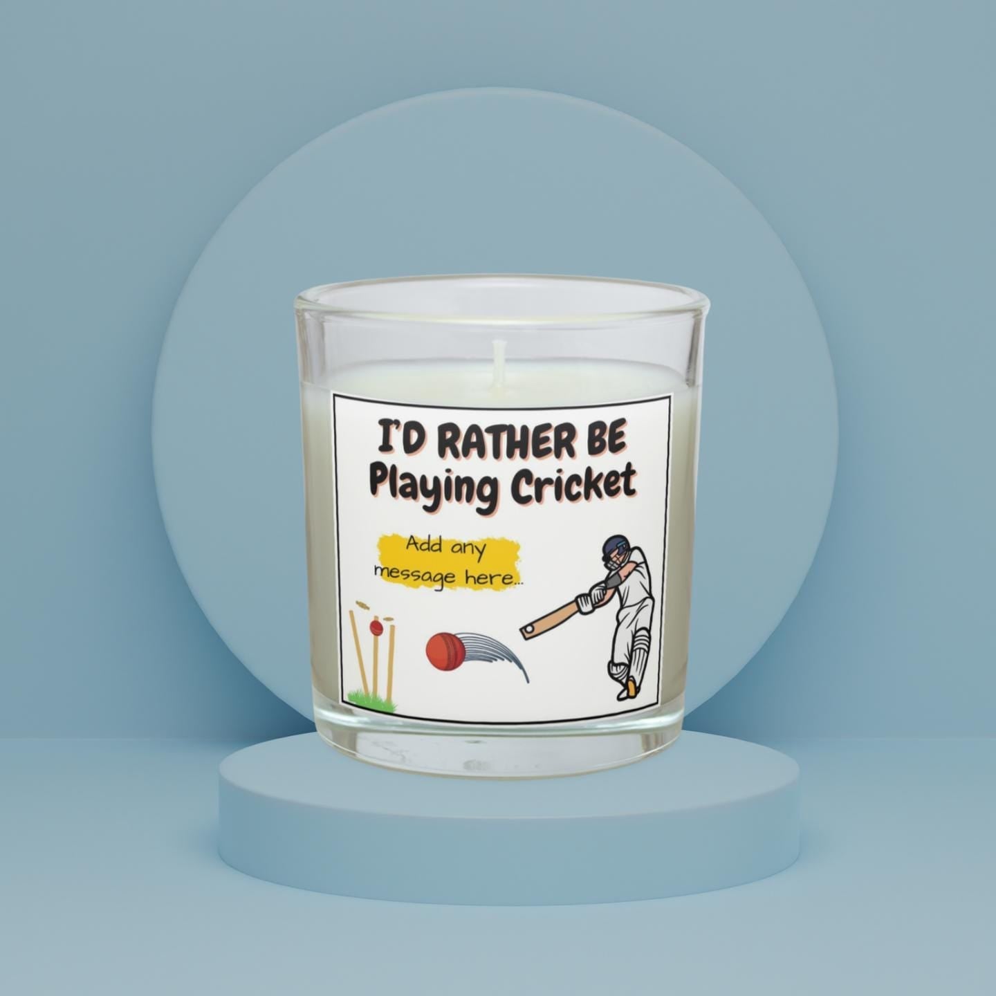 Rather Be Playing Cricket Personalised Candle | Cricket Player Gift | Custom Cricket Message Candle | Cricketers Joke Gift | Secret Santa Etsy