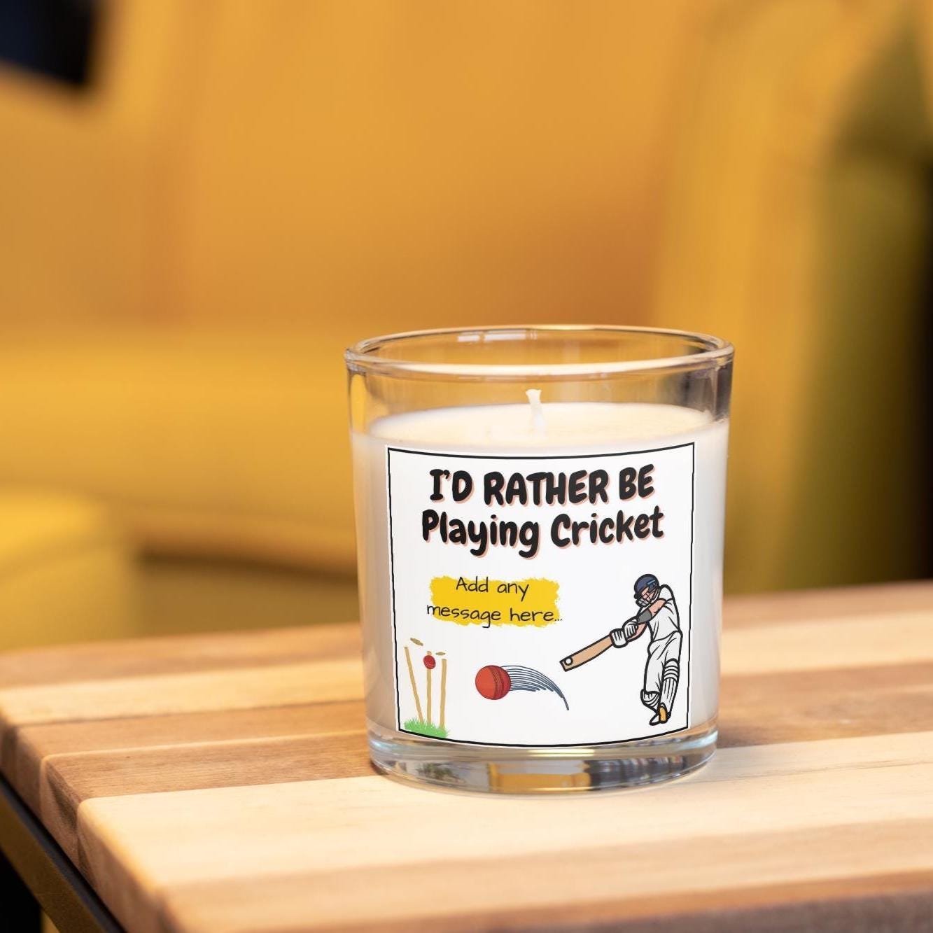 Rather Be Playing Cricket Personalised Candle | Cricket Player Gift | Custom Cricket Message Candle | Cricketers Joke Gift | Secret Santa Etsy