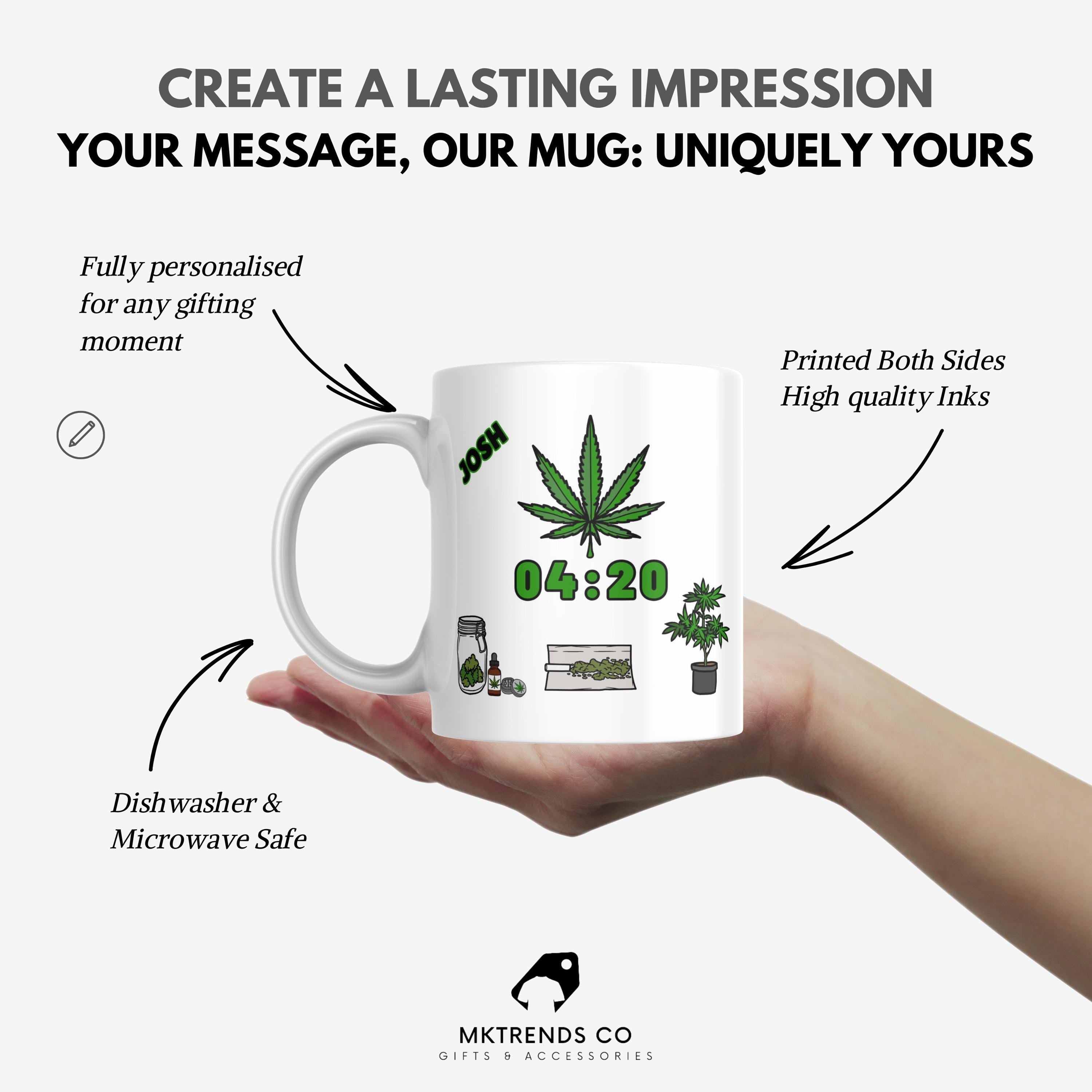 Funny Weed Mug | Weed Gift | Novelty Mug | Stoner Gifts | Personalised 420 Mug | Cannabis Cup | Funny Stoner Gift | 420 Personalised Gift Etsy