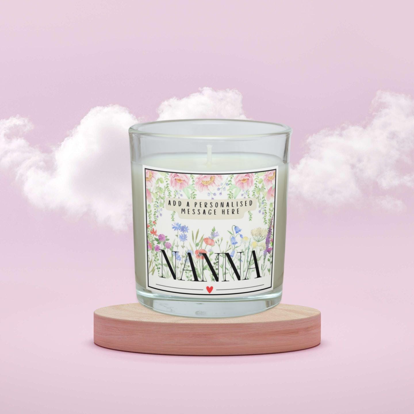 Nanna Message Personalised Candle Gift | Gift for Nanna | Nanna Flowers Message Gift | Nanna Christmas Gift | Nanna Custom Birthday Present Etsy