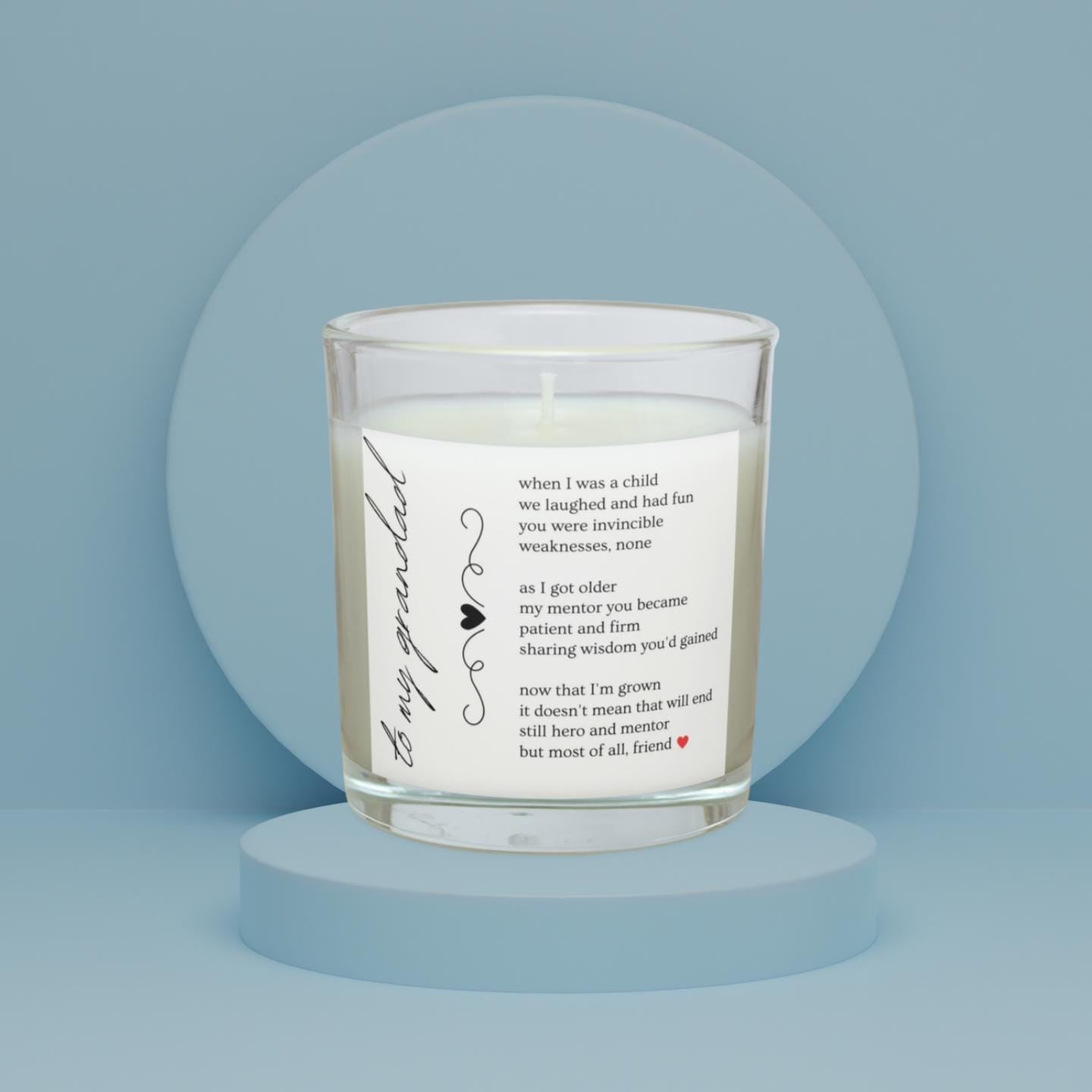 To My Grandad Personalised Candle Gift | Grandad Message Gift | Poem for Grandad | Any Message Grandad Gift | Appreciation Gift for Grandad Etsy