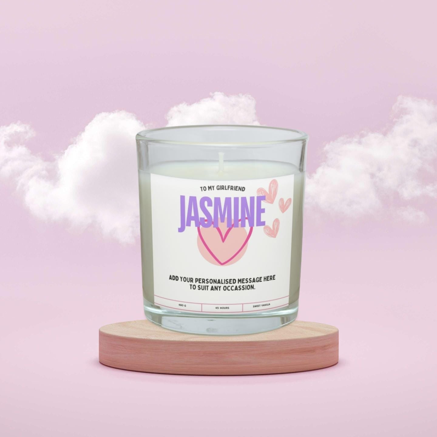 Girlfriend Name Message Personalised Candle | Girlfriend Gift | Anniversary Present | Valentine's Candle |  Christmas | Girlfriend Candle Etsy