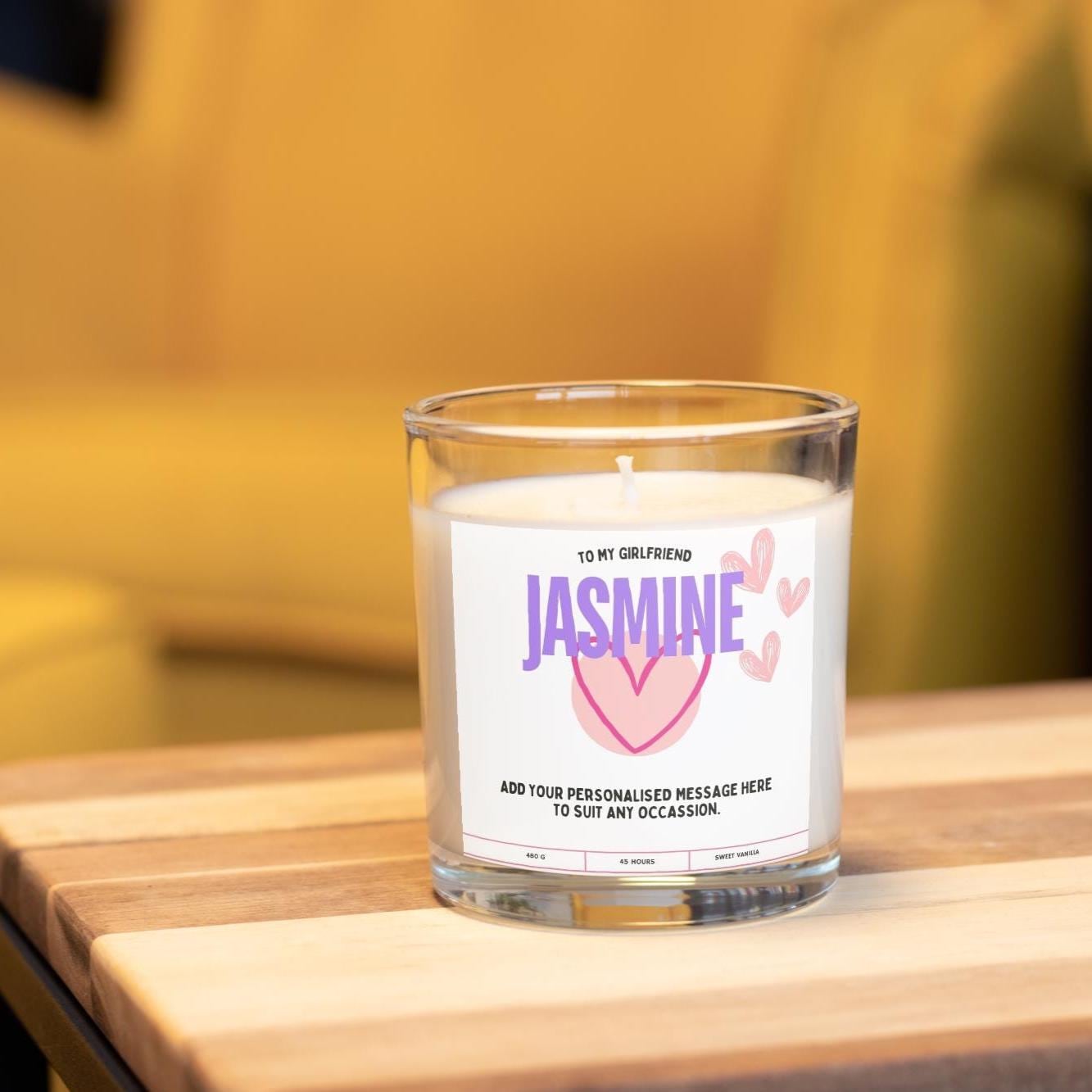 Girlfriend Name Message Personalised Candle | Girlfriend Gift | Anniversary Present | Valentine's Candle |  Christmas | Girlfriend Candle Etsy