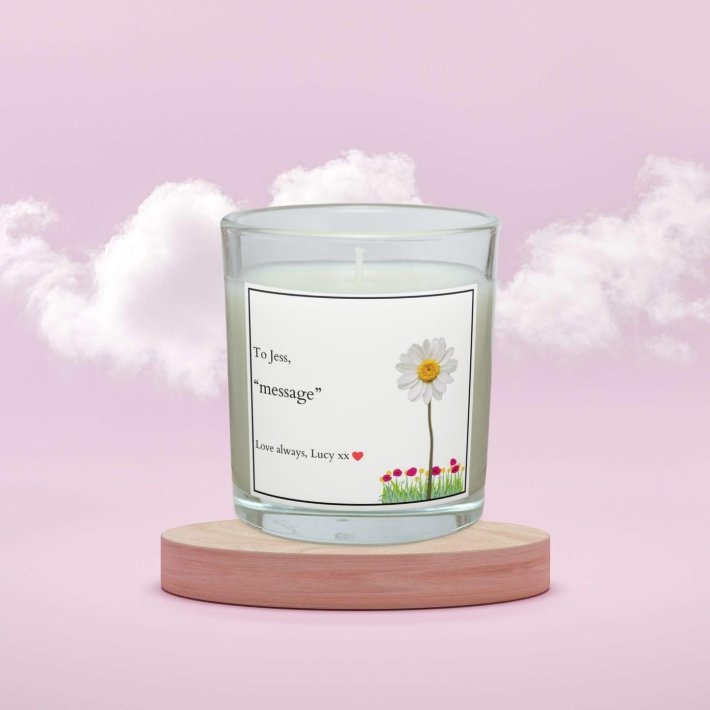 Girlfriend Message Flower Personalised Candle | Gift for Girlfriend | Wife Message Gift | Anniversary Candle | Sentimental Flower Gifts Etsy