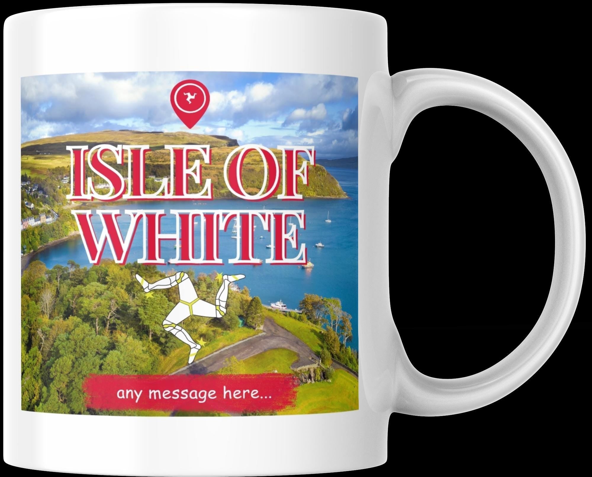 Personalised Isle of Wight Mug | Scenic Coastal Design | Custom Message | Souvenir Gift | Isle Of White Gift | UK travel Gift | Island Gifts Etsy