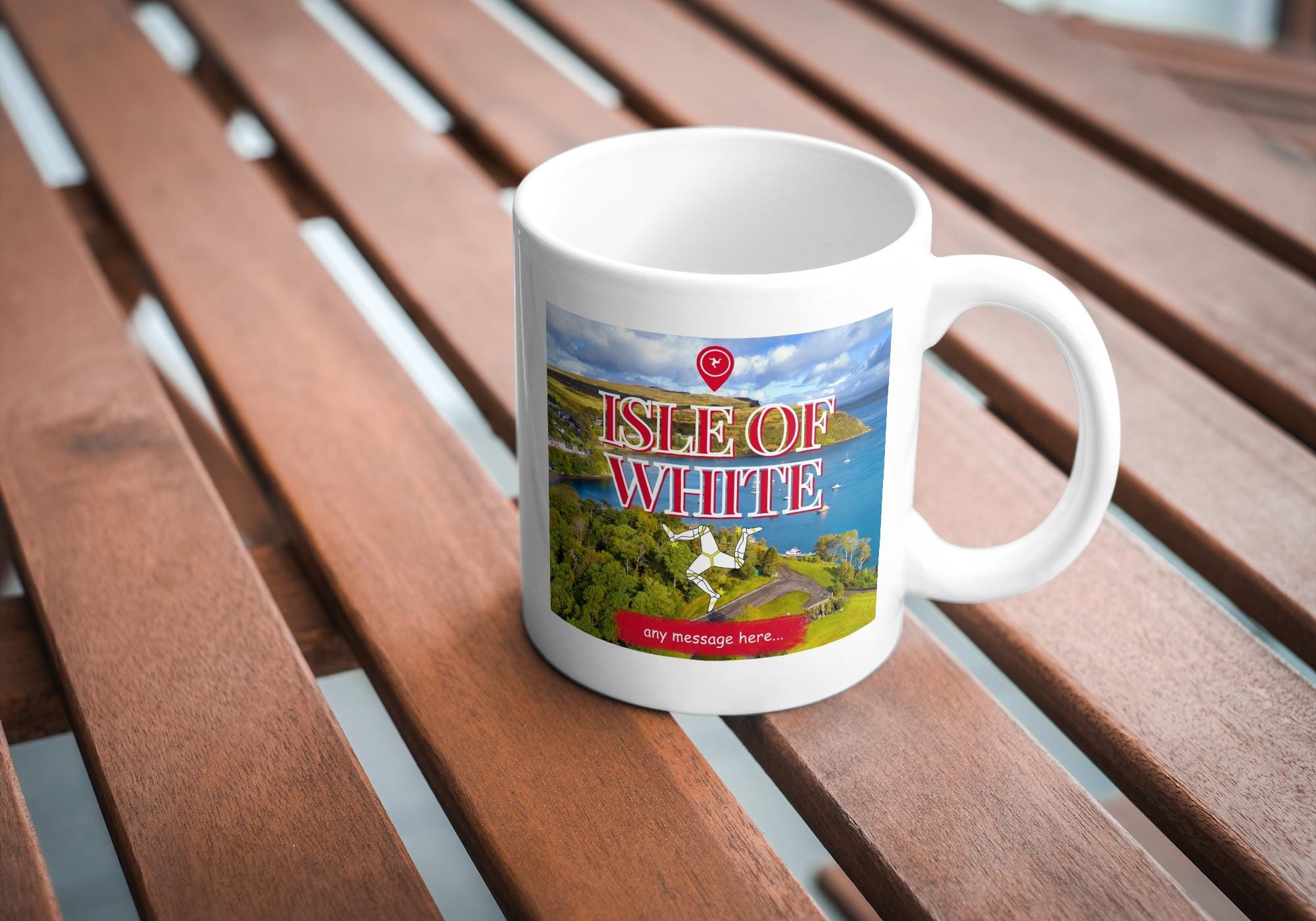 Personalised Isle of Wight Mug | Scenic Coastal Design | Custom Message | Souvenir Gift | Isle Of White Gift | UK travel Gift | Island Gifts Etsy
