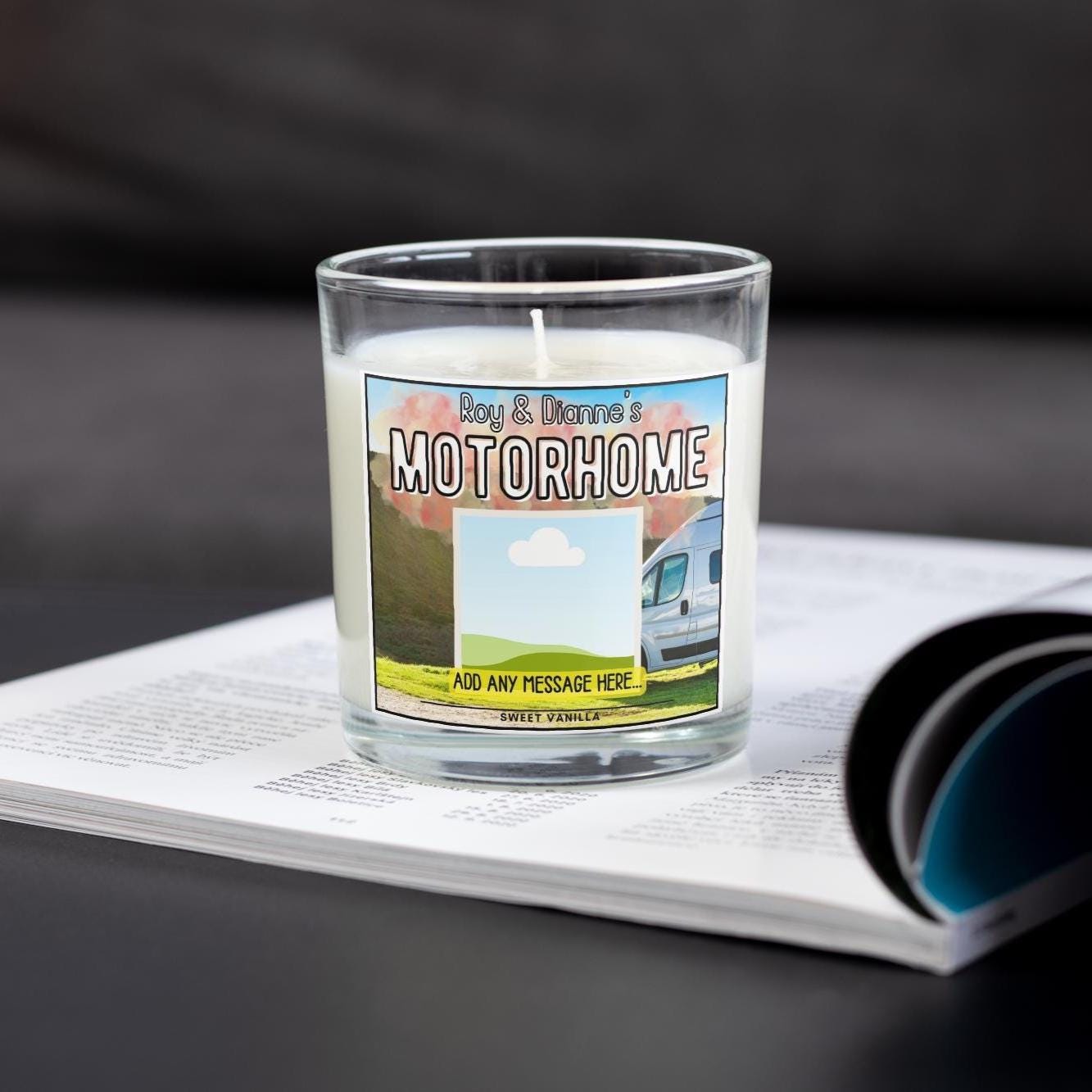 Motorhome Photo Personalised Candle | Campervan Candle Decor | Motorhome Gift | Vanlife Gift | Retirement Gift | Travel Themed Candle Gift Etsy