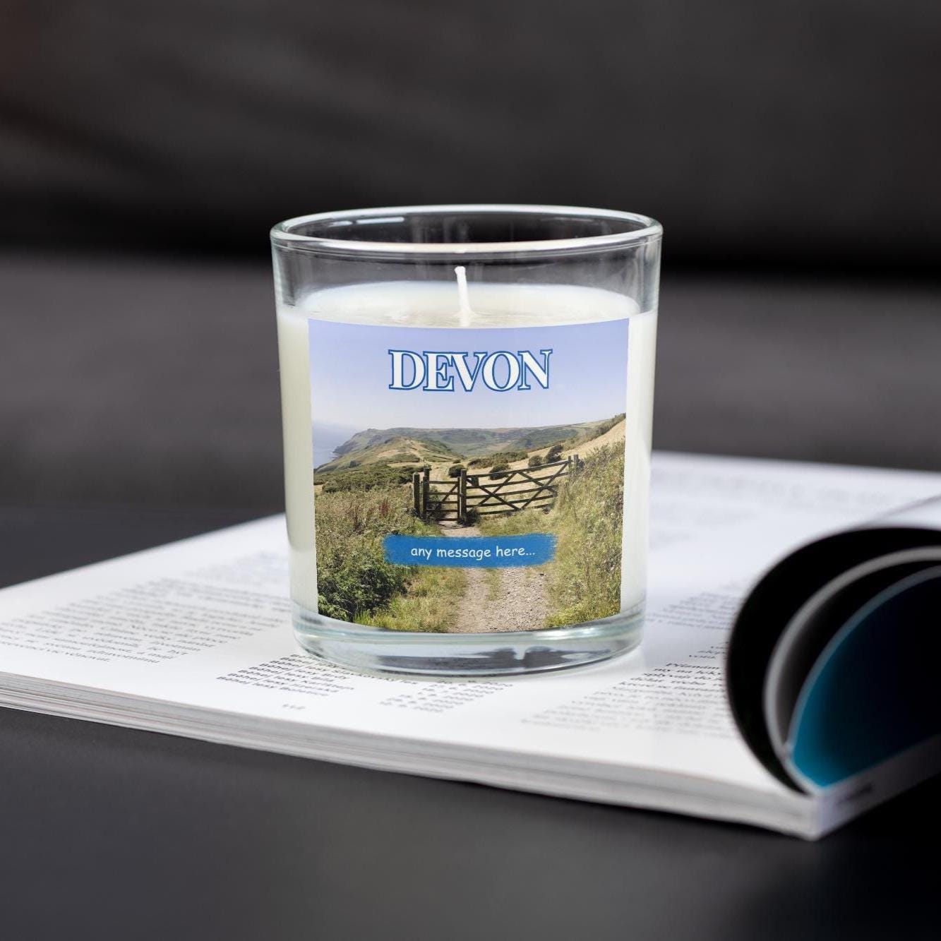 Devon Personalised Candle | Devon Gift | Devon Home Decor | Personalised Devon Gift | Devon Holiday Candle | Devon Memories Travel Gift Etsy
