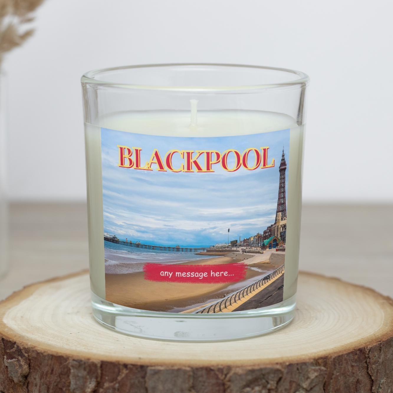 Blackpool Personalised Candle | Blackpool Gift | Blackpool Message Candle | Blackpool Holiday | Blackpool Tower | Central Pier | North Pier Etsy
