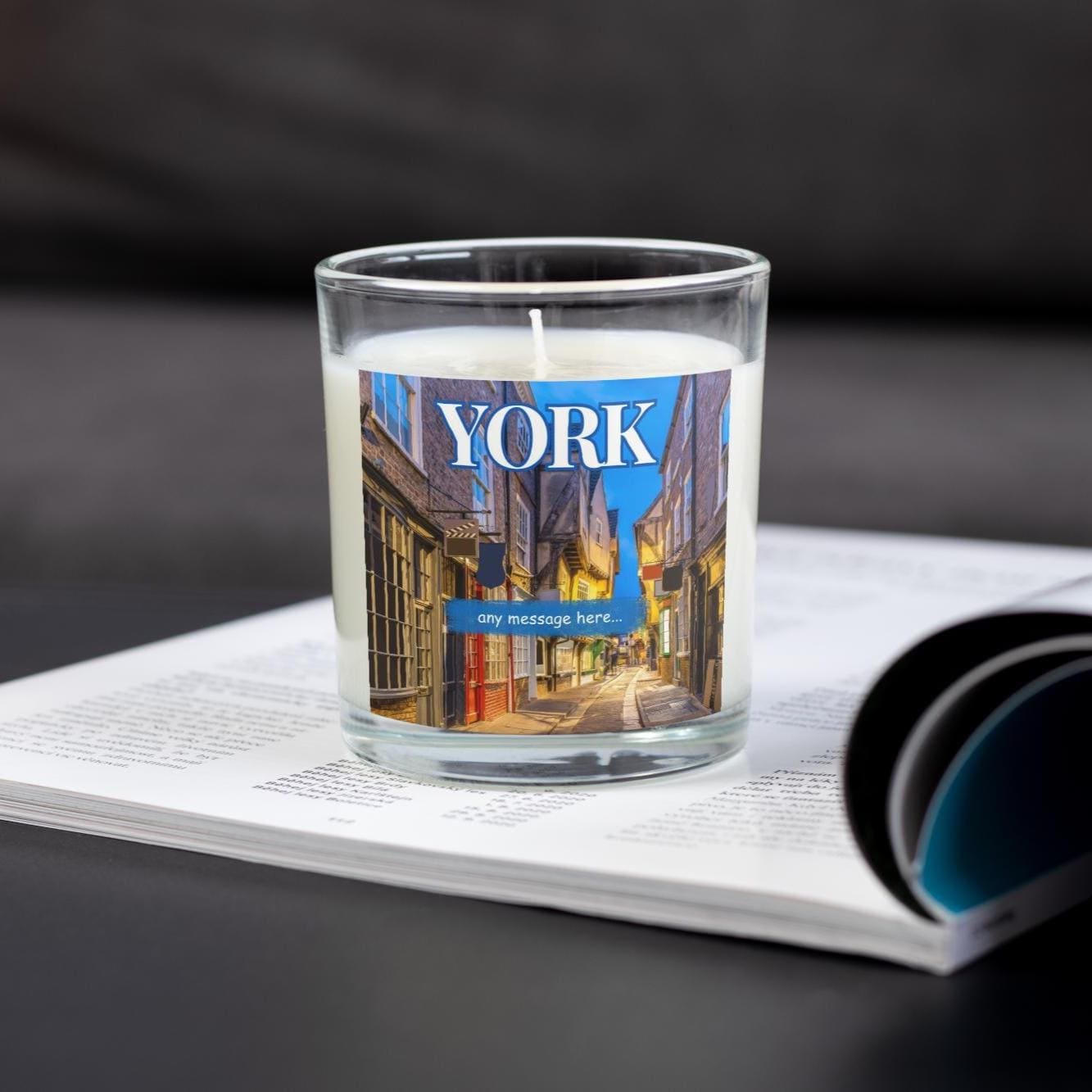 York personalised candle | York Gift | York Candle | City of York | York Home Decor | York Personalised Message Candle | York Holiday Gift Etsy
