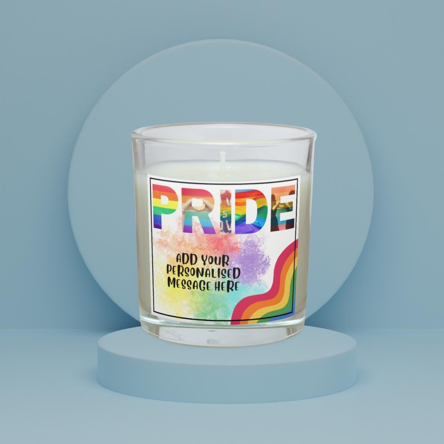 Pride Message Personalised Candle | LGBTQ Gifts | PRIDE | Gifts for Pride | Gay Pride Candle | Celebrating Pride | Lesbian Pride Candle Gift Etsy