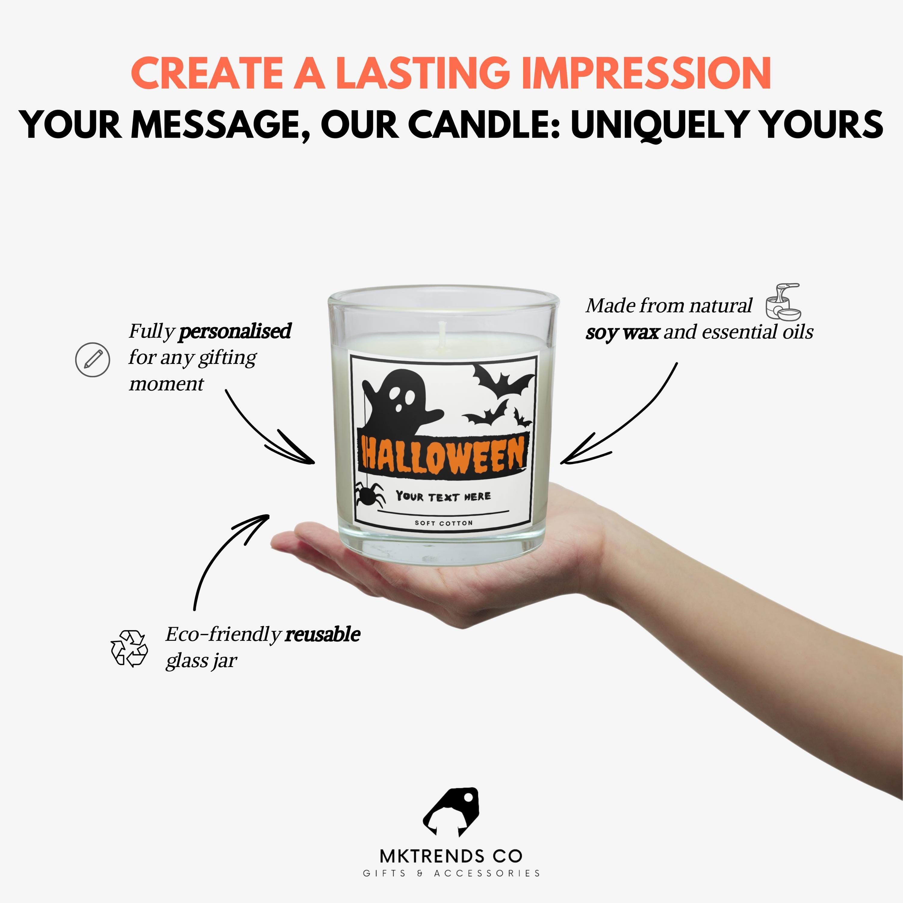 Halloween Ghost Message Candle | Halloween Decoration | Trick or Treat | Halloween Party | Halloween Gift | Personalised Halloween Candle Etsy